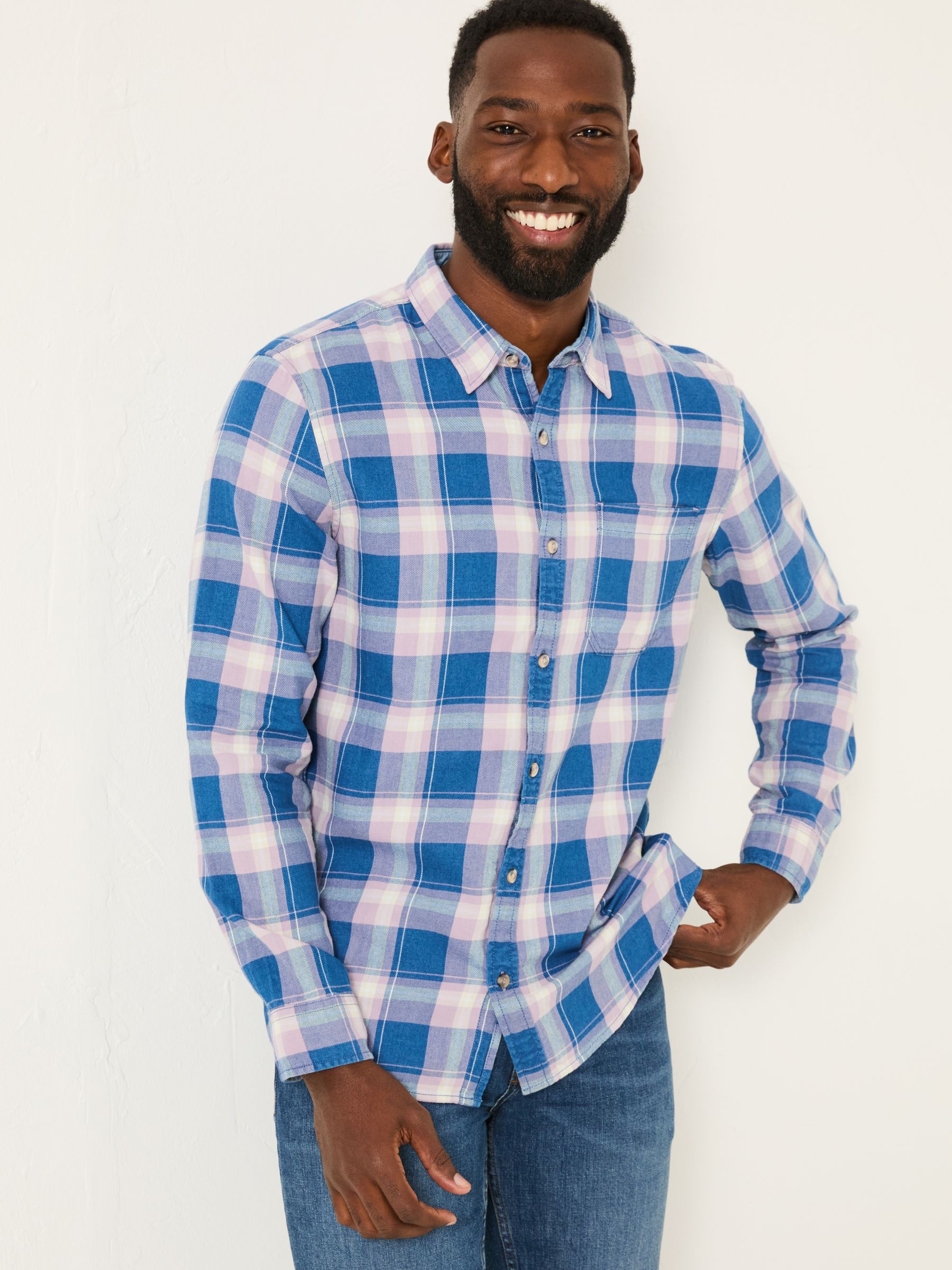 Lilac Purple Long Sleeve Mead Check Shirt - Image 1 of 5