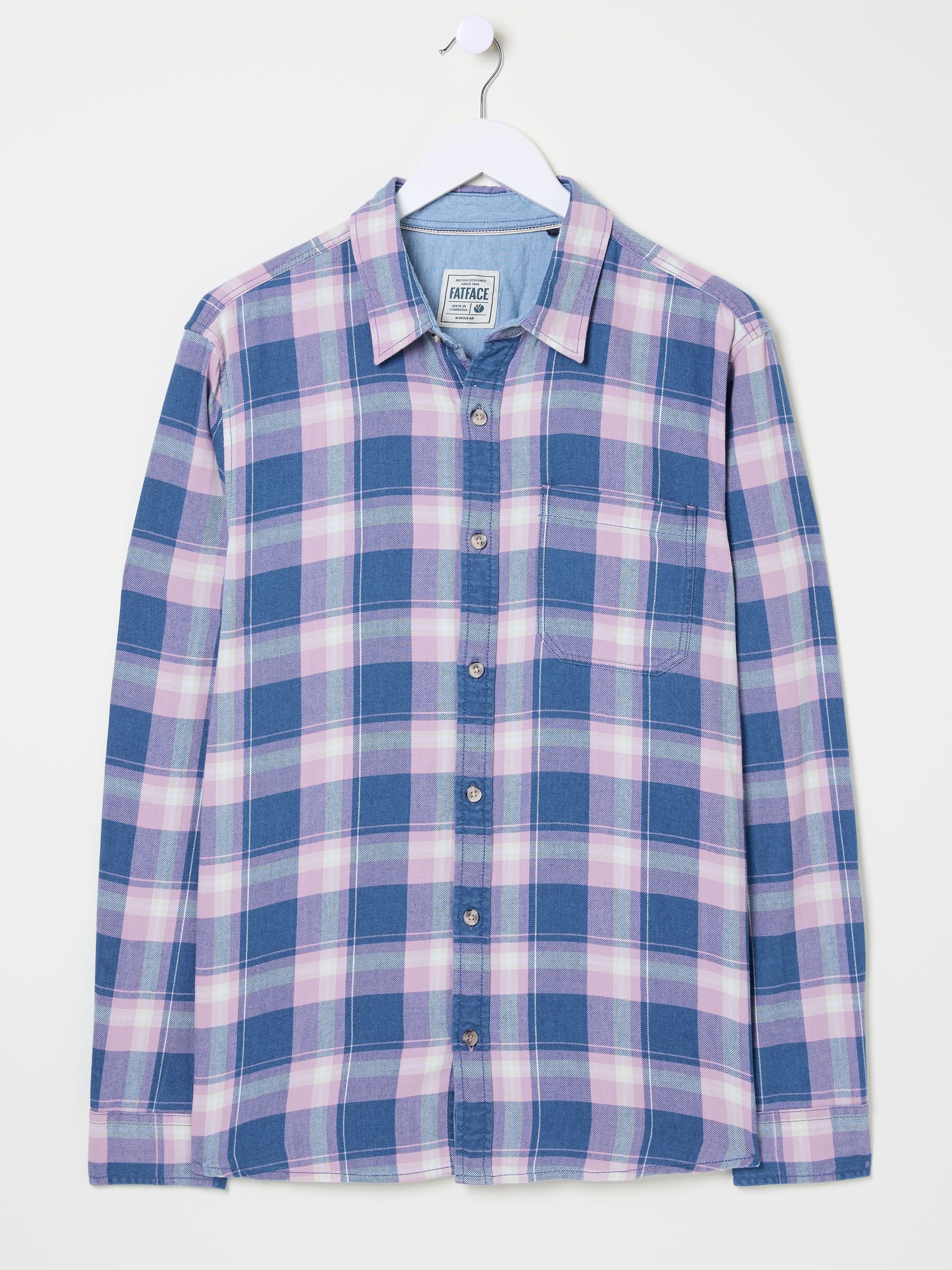 Lilac Purple Long Sleeve Mead Check Shirt - Image 5 of 5