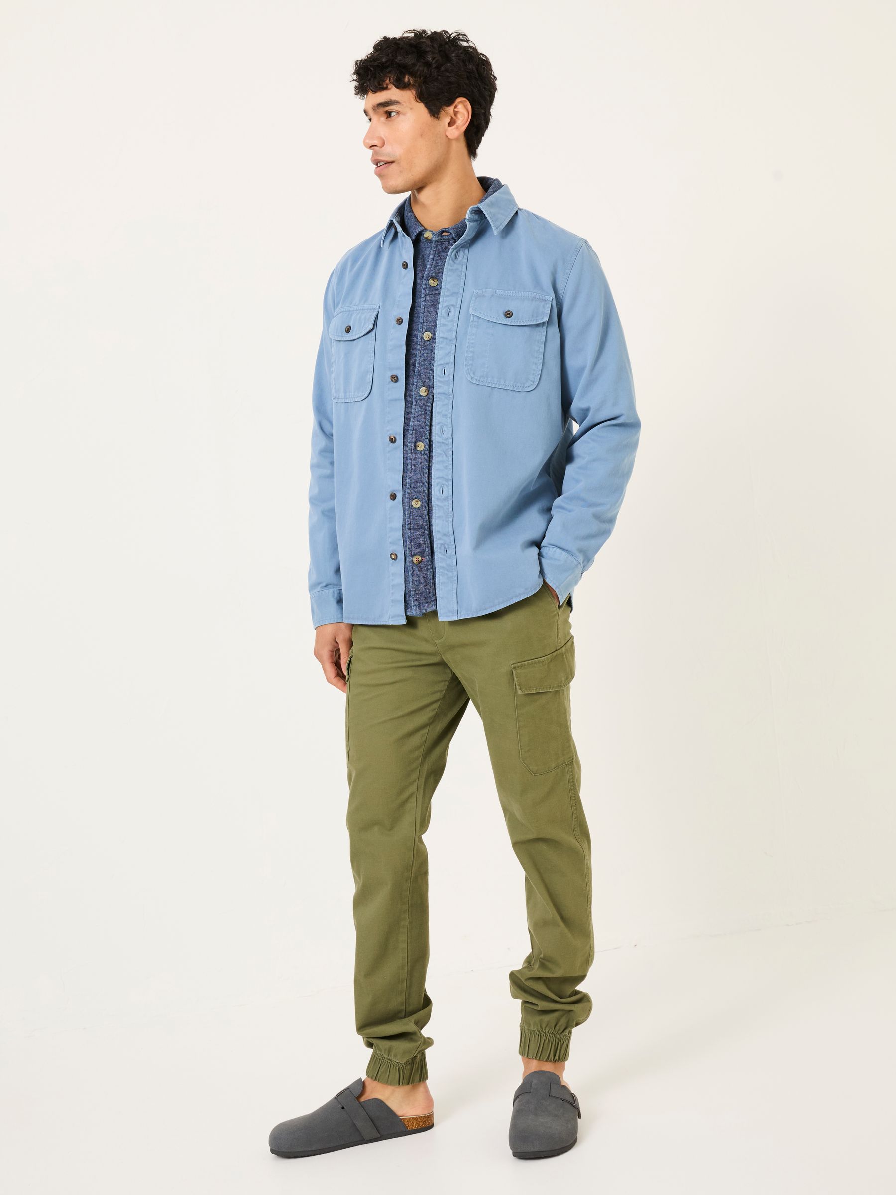 Filey Blue Long Sleeve Plain Shirt - Image 3 of 7