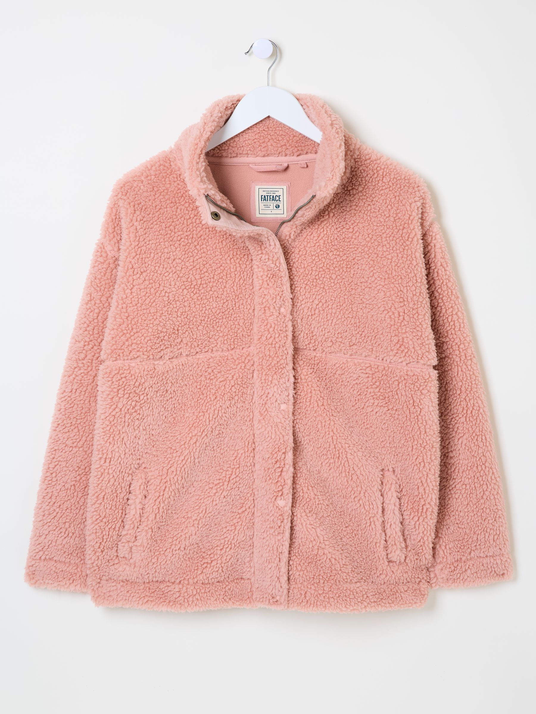 Dusky Pink Fleece Jacket - Image 9 of 10