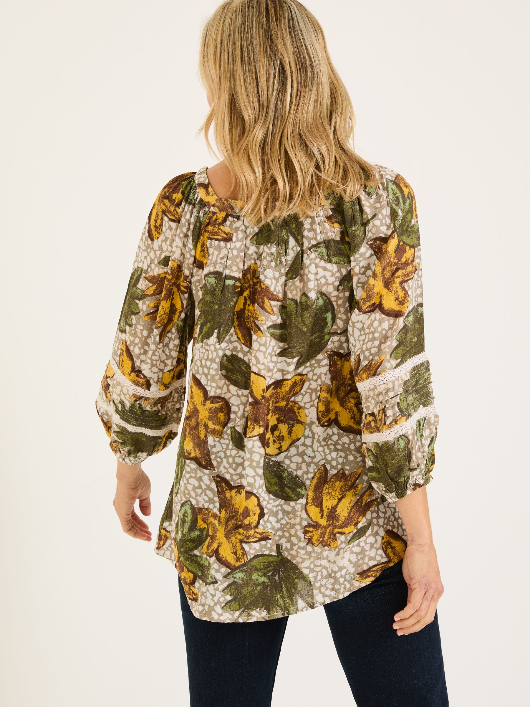 Caitlin Natural Wilding Leaves Tunic - Image 2 of 5