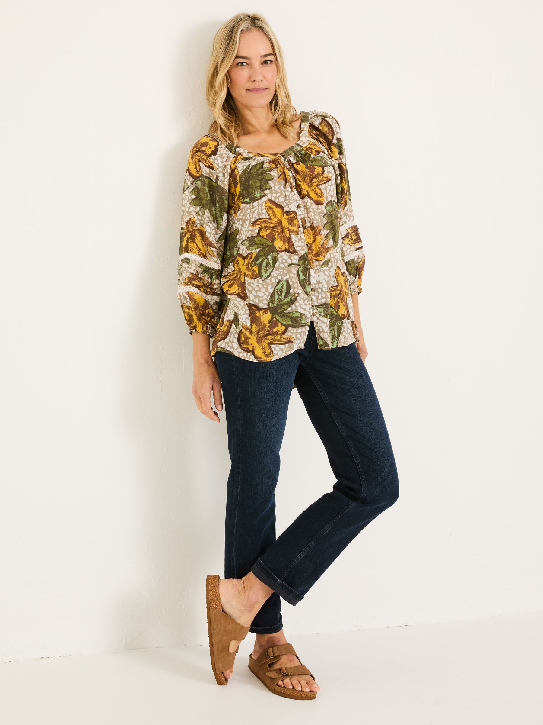 Caitlin Natural Wilding Leaves Tunic - Image 3 of 5