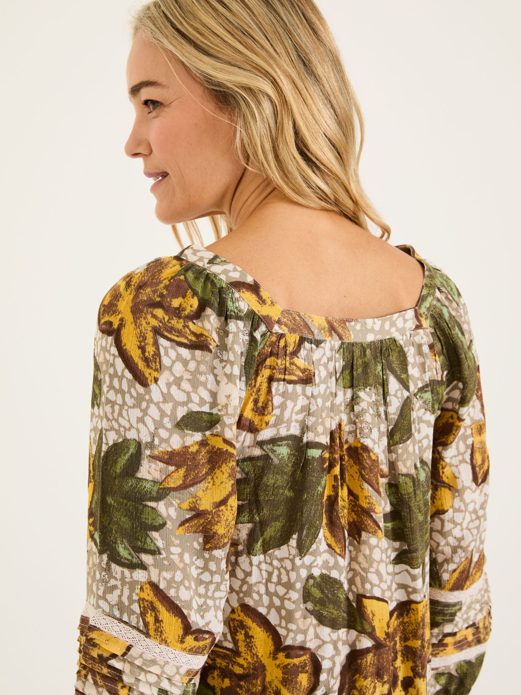 Caitlin Natural Wilding Leaves Tunic - Image 4 of 5