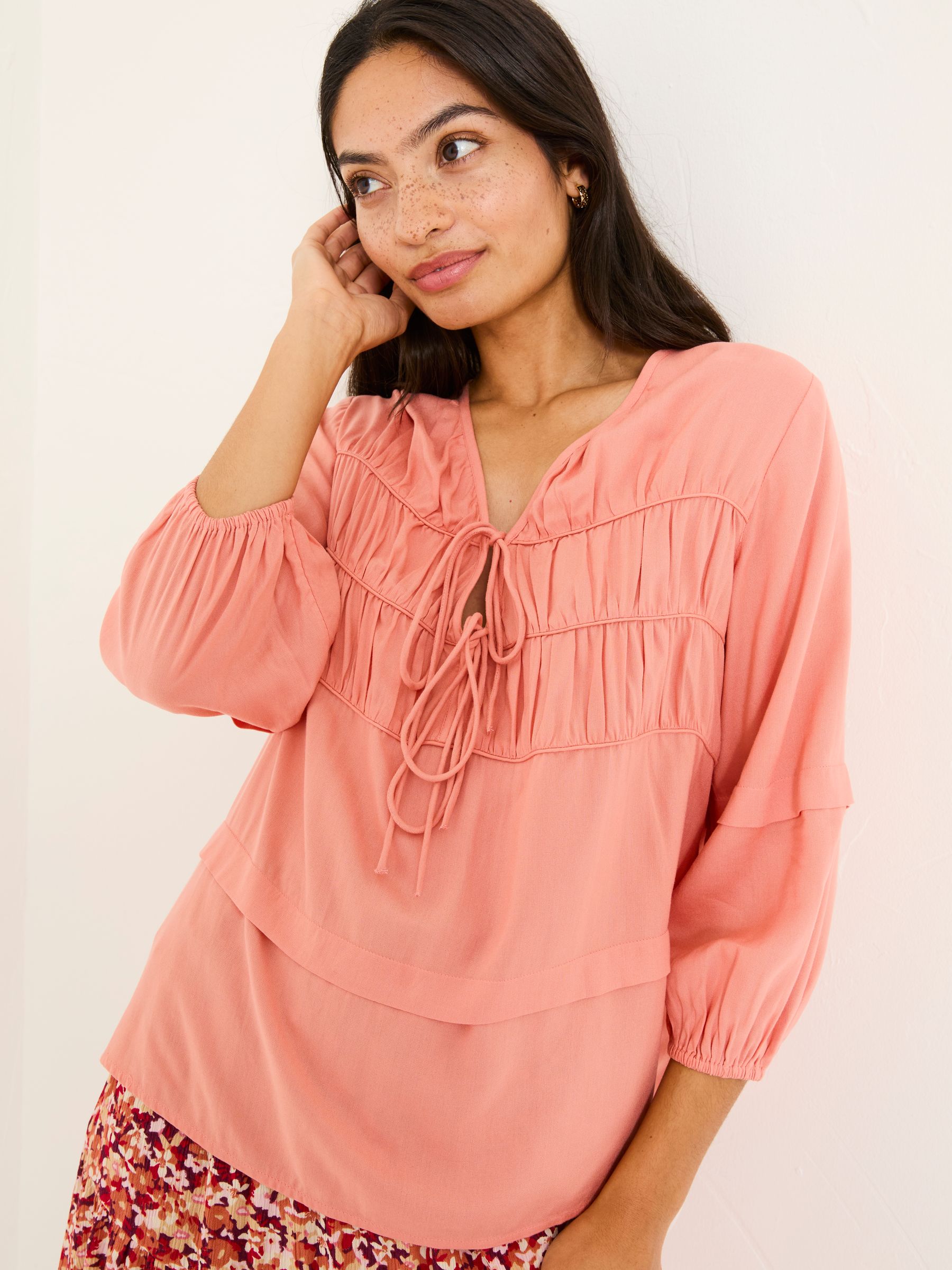Coral Pink Cece Blouse - Image 2 of 7