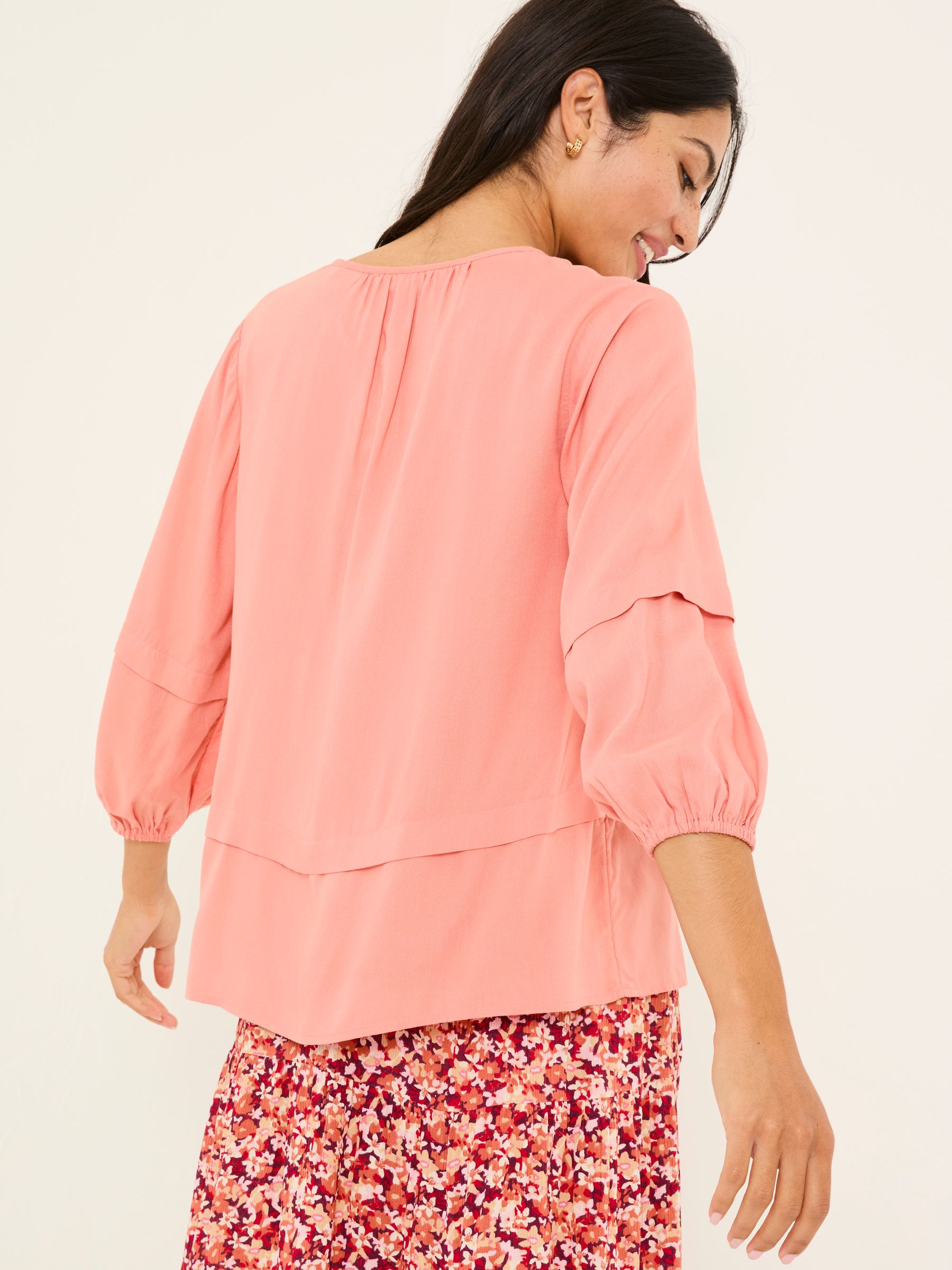 Coral Pink Cece Blouse - Image 4 of 7