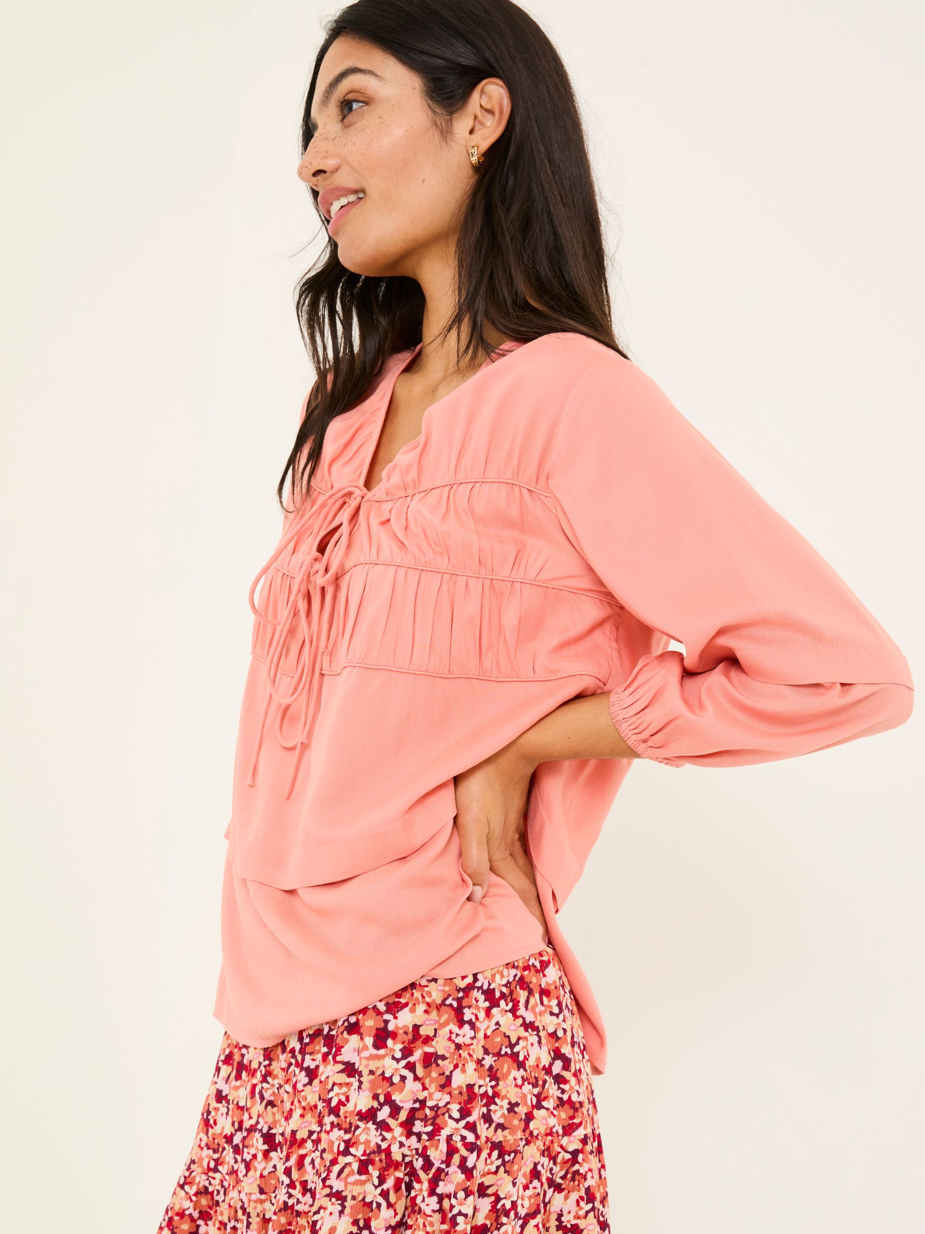 Coral Pink Cece Blouse - Image 5 of 7