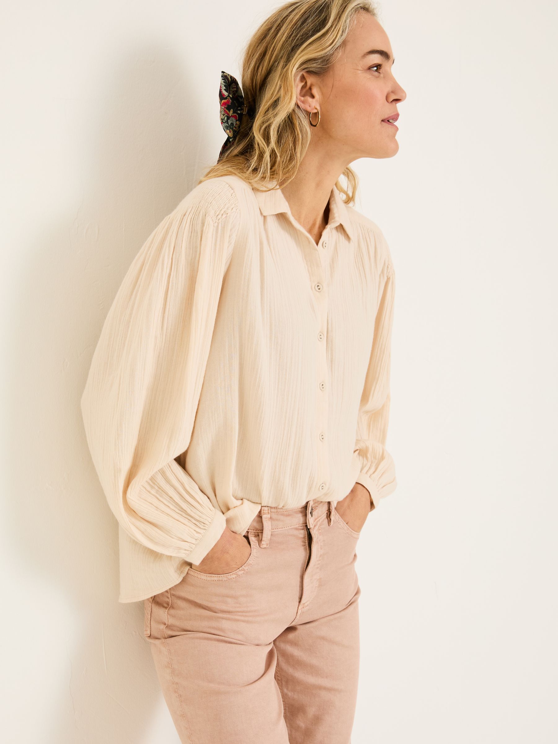 Ebby Rose Pink 100% Cotton Blouse - Image 2 of 5