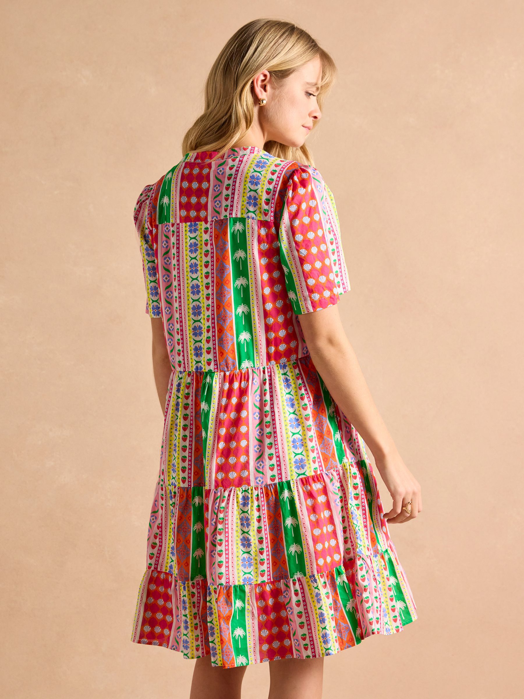 Ariella Multi Cotton Tiered Dress - Image 2 of 7