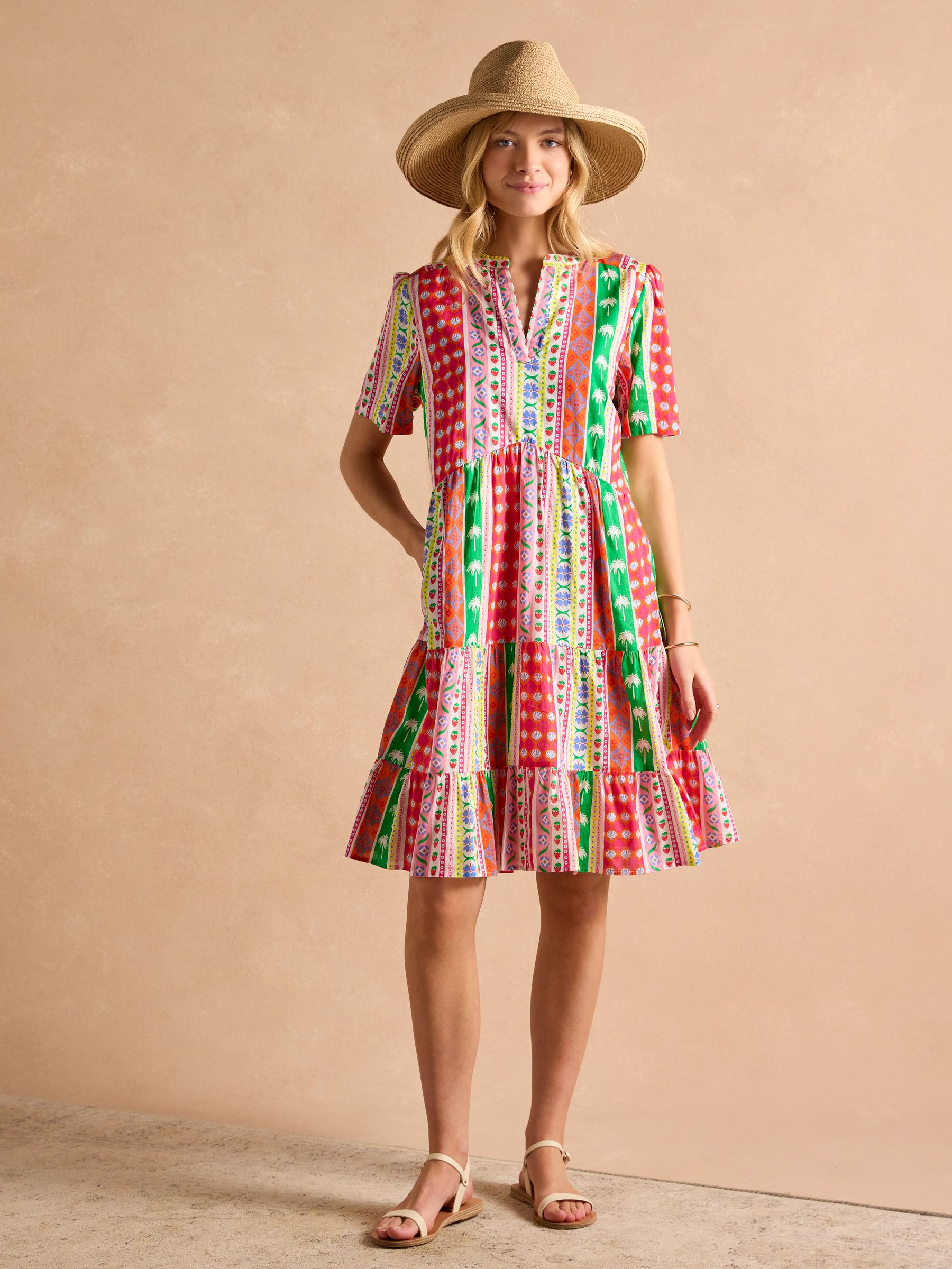 Ariella Multi Cotton Tiered Dress - Image 3 of 7