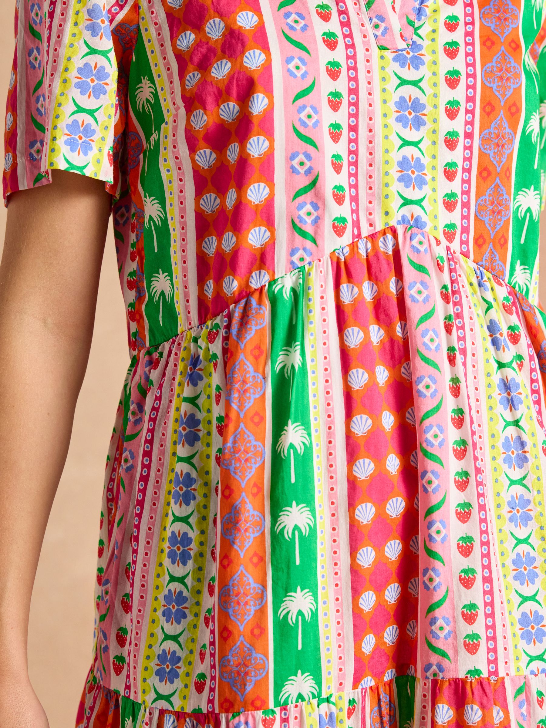 Ariella Multi Cotton Tiered Dress - Image 5 of 7