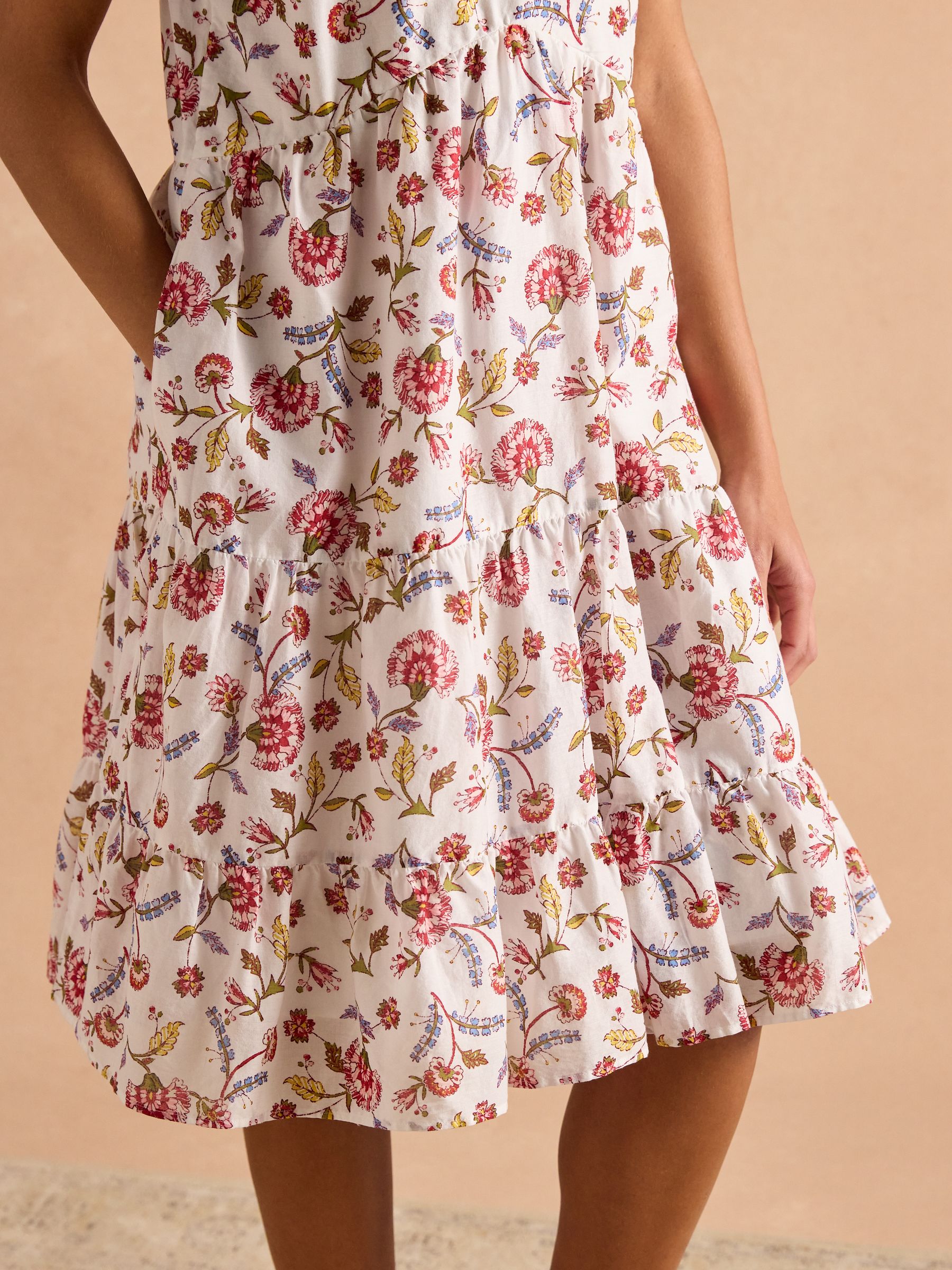 Ariella Provence Floral Cotton Tiered Dress - Image 5 of 8