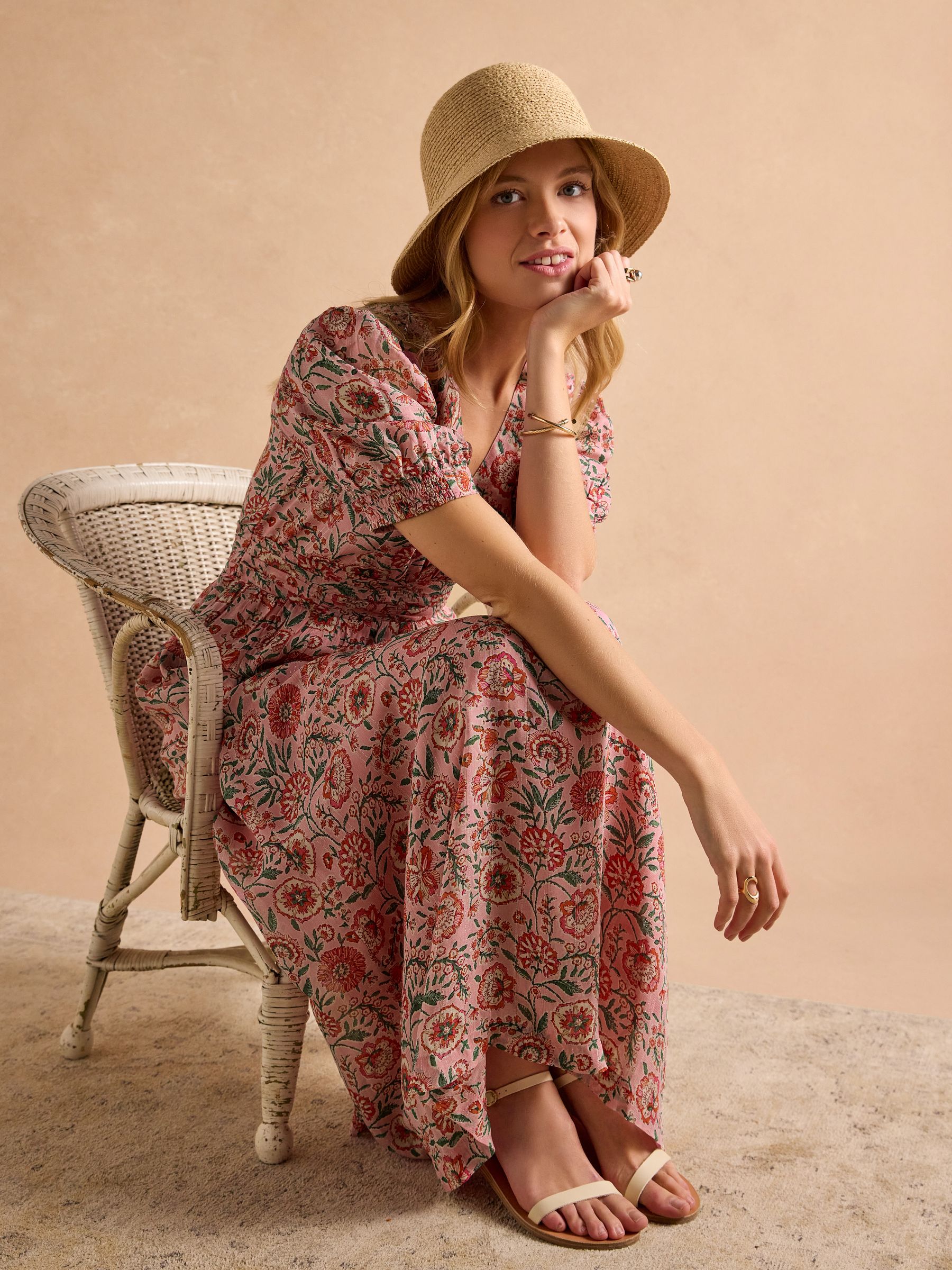 Hannah Pink Maxi Dress - Image 3 of 7