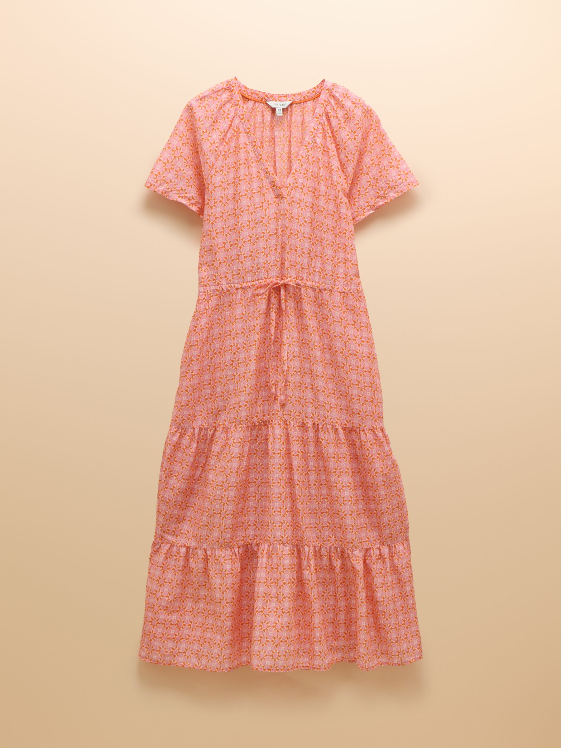 Connie Pink Cotton Midi Dress - Image 8 of 8