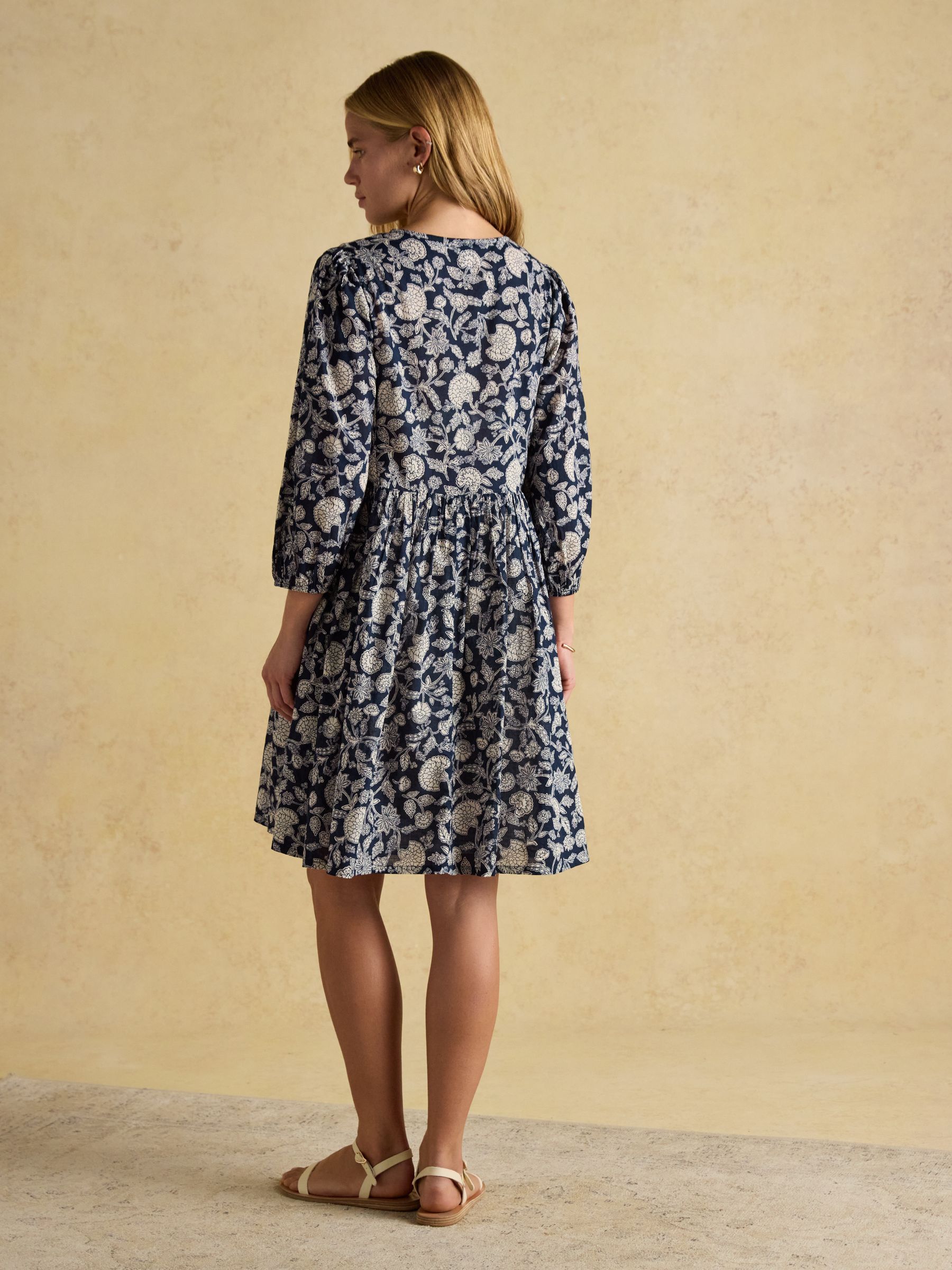 Nelly Navy Tie Front Dress - Image 2 of 8