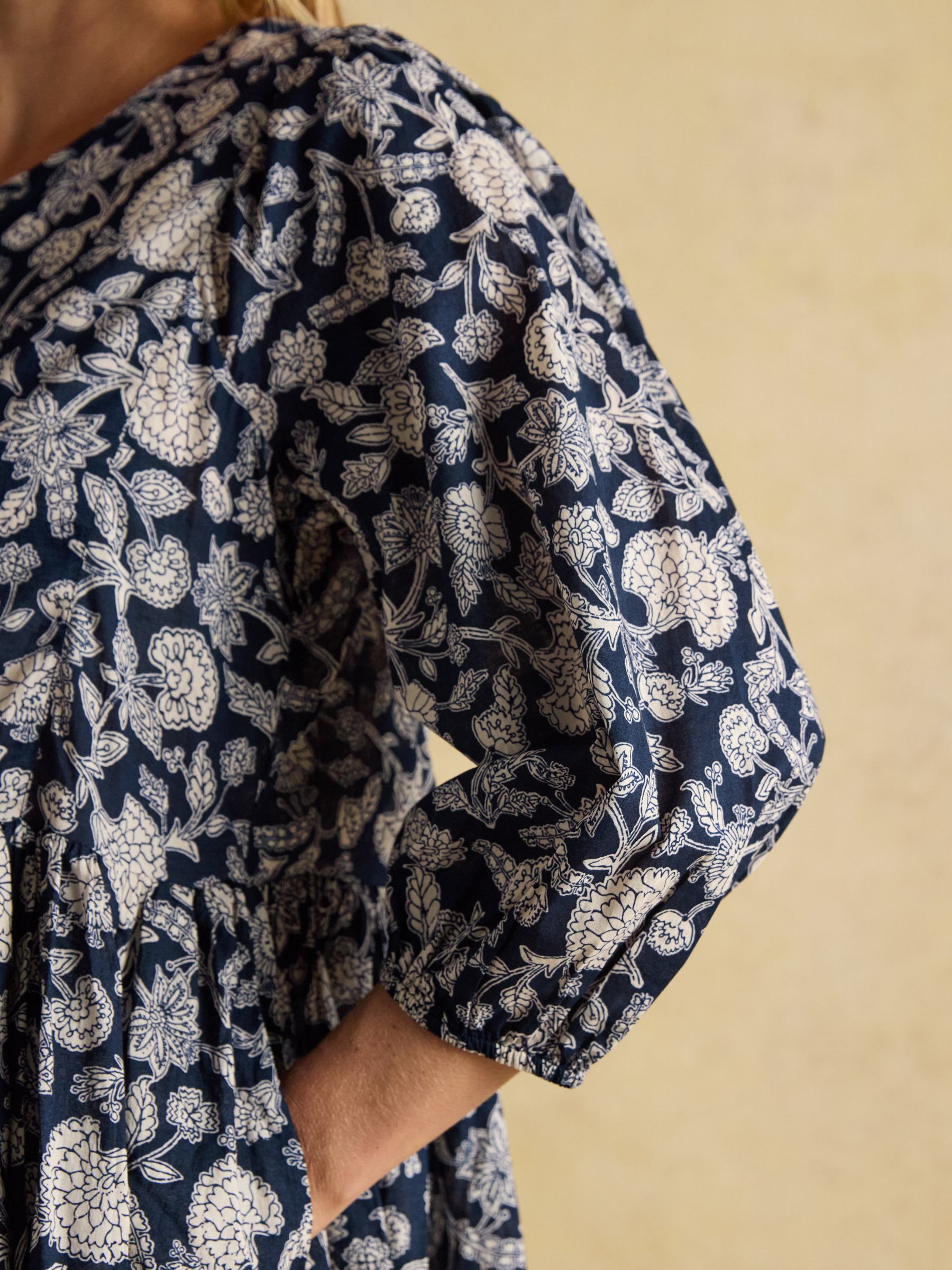 Nelly Navy Tie Front Dress - Image 6 of 8