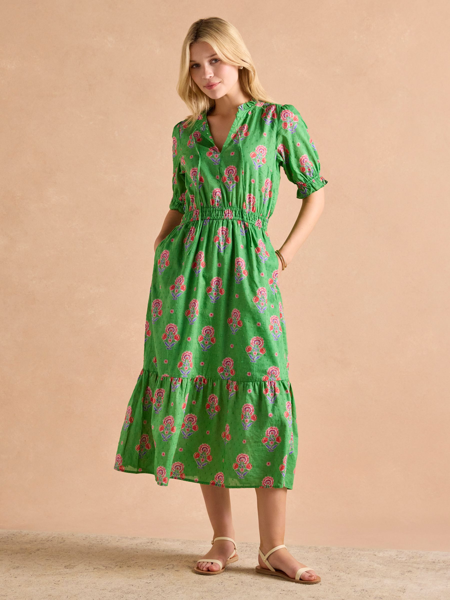 Larissa Green Textured Sundress - Image 1 of 6