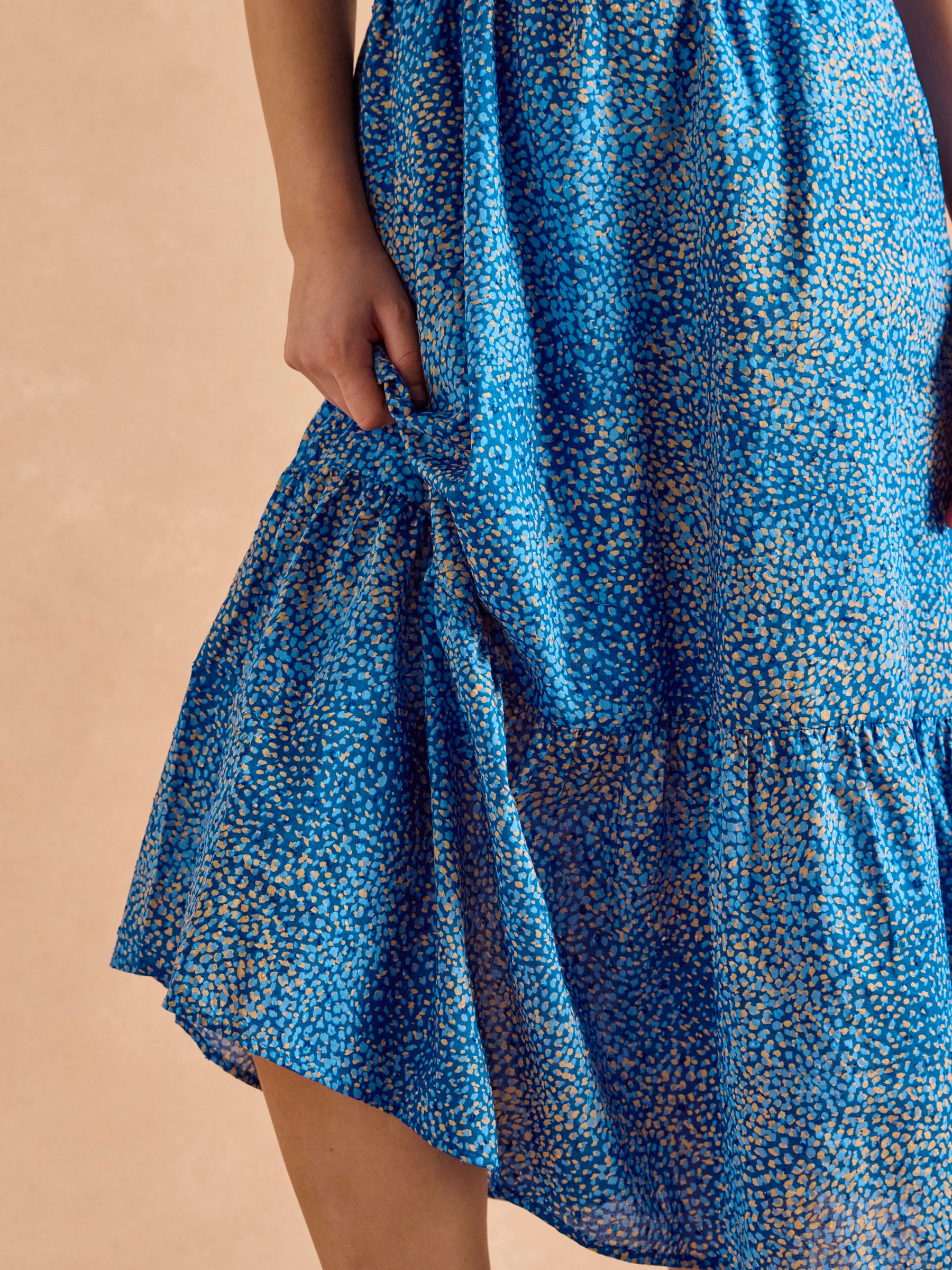 Larissa Blue Textured Sundress - Image 7 of 8