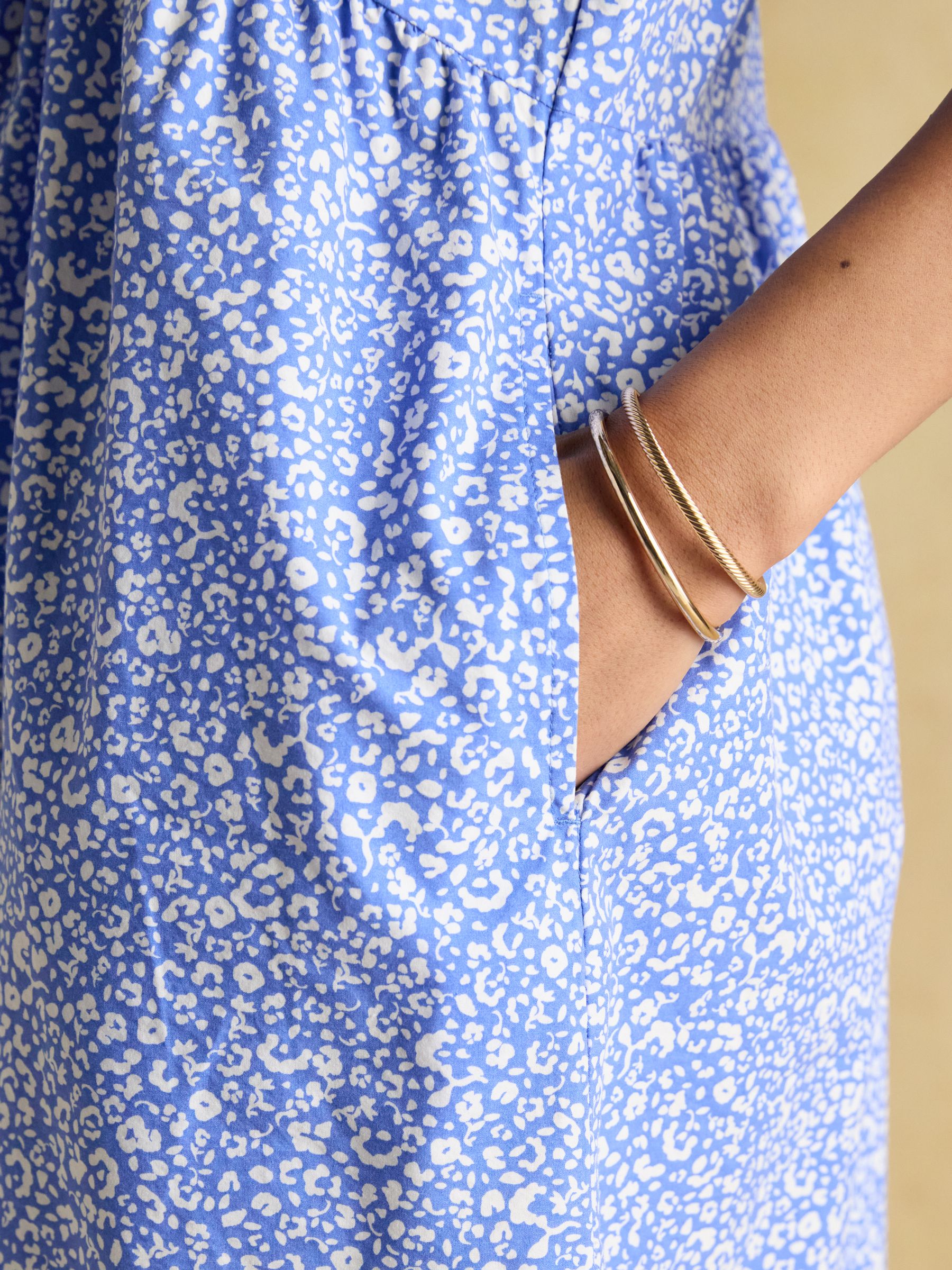 Martha Blue Short Shirt Dress - Image 5 of 8