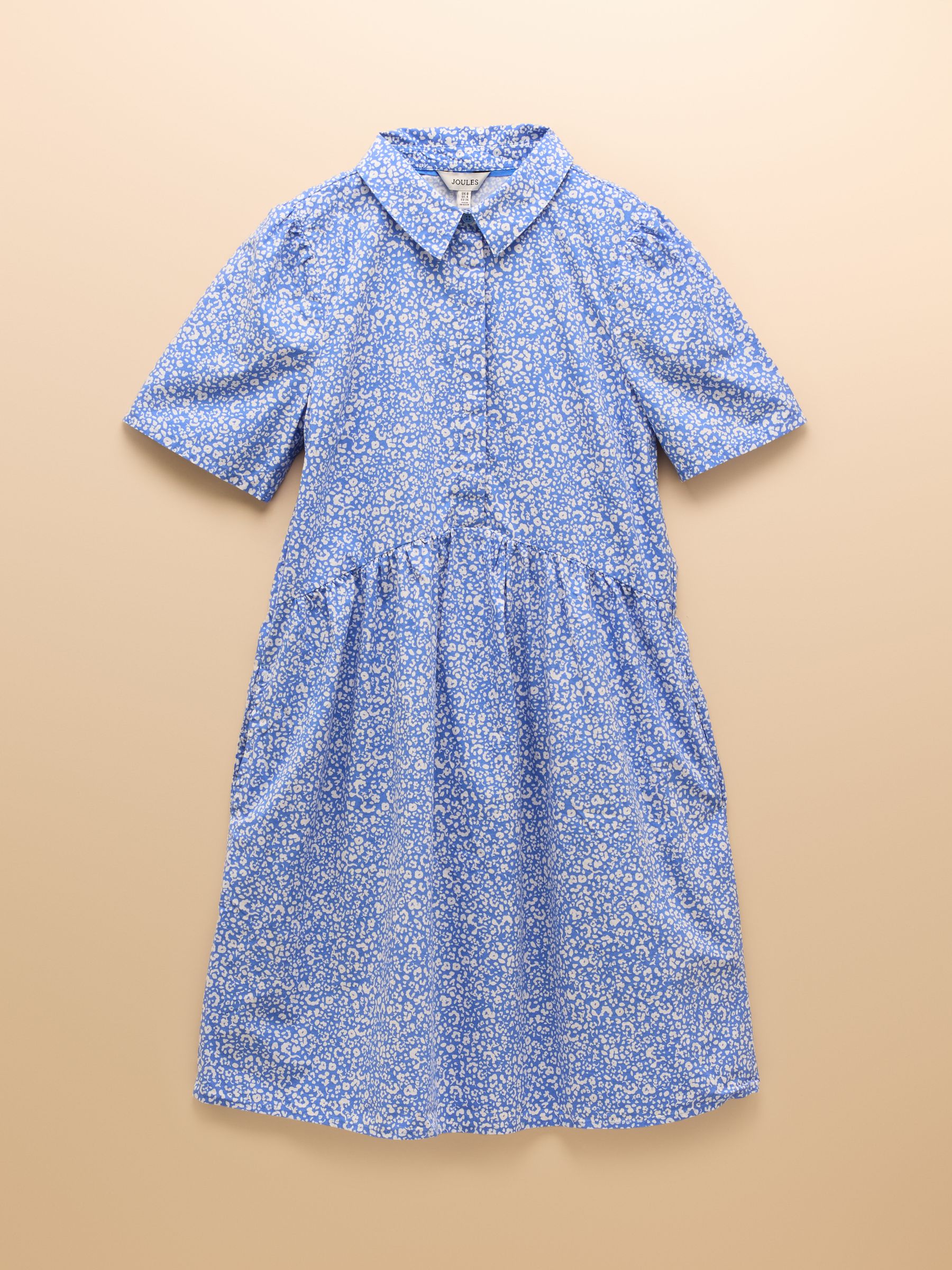 Martha Blue Short Shirt Dress - Image 8 of 8
