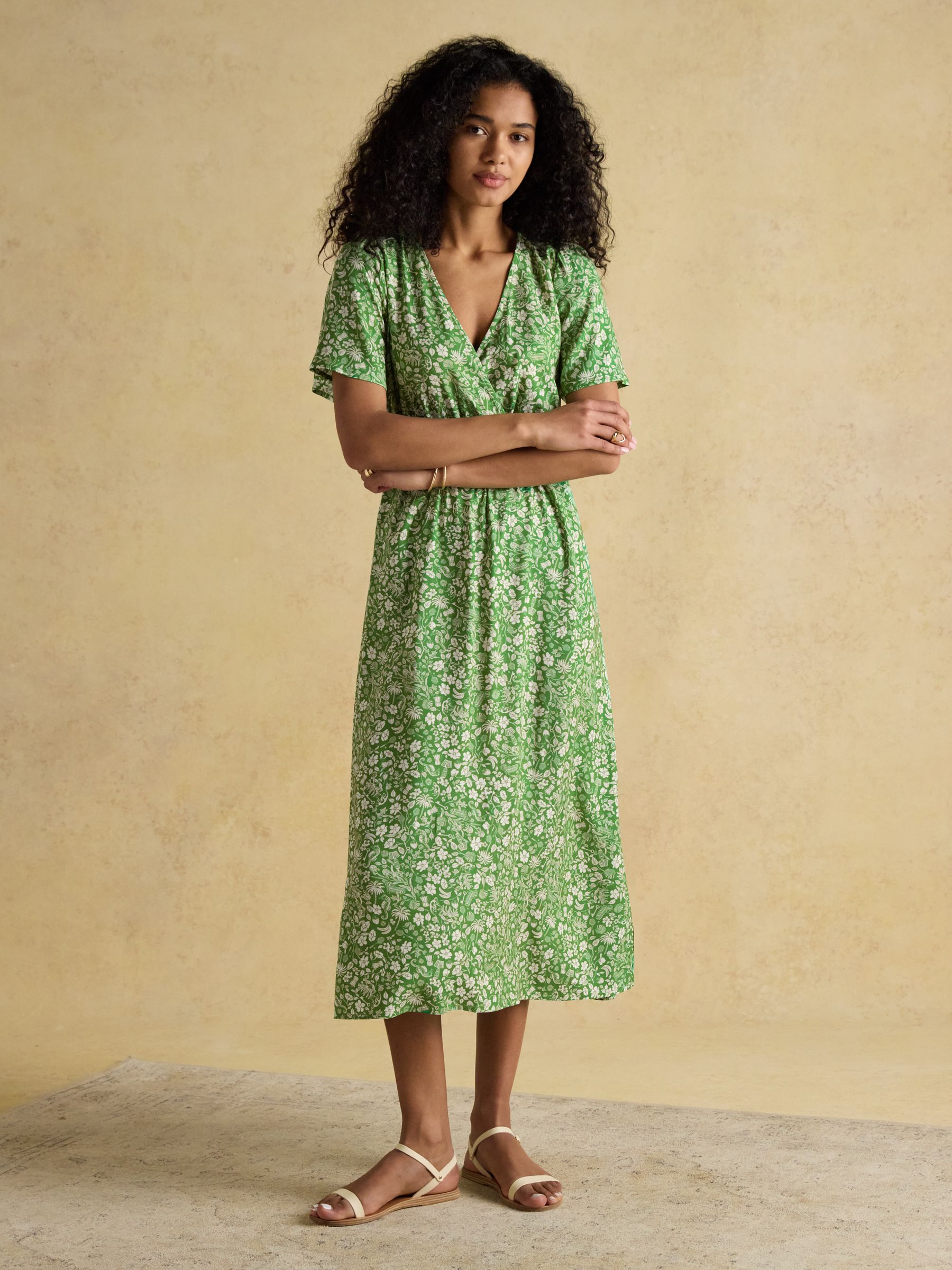 Adele Green Wrap Dress - Image 5 of 8