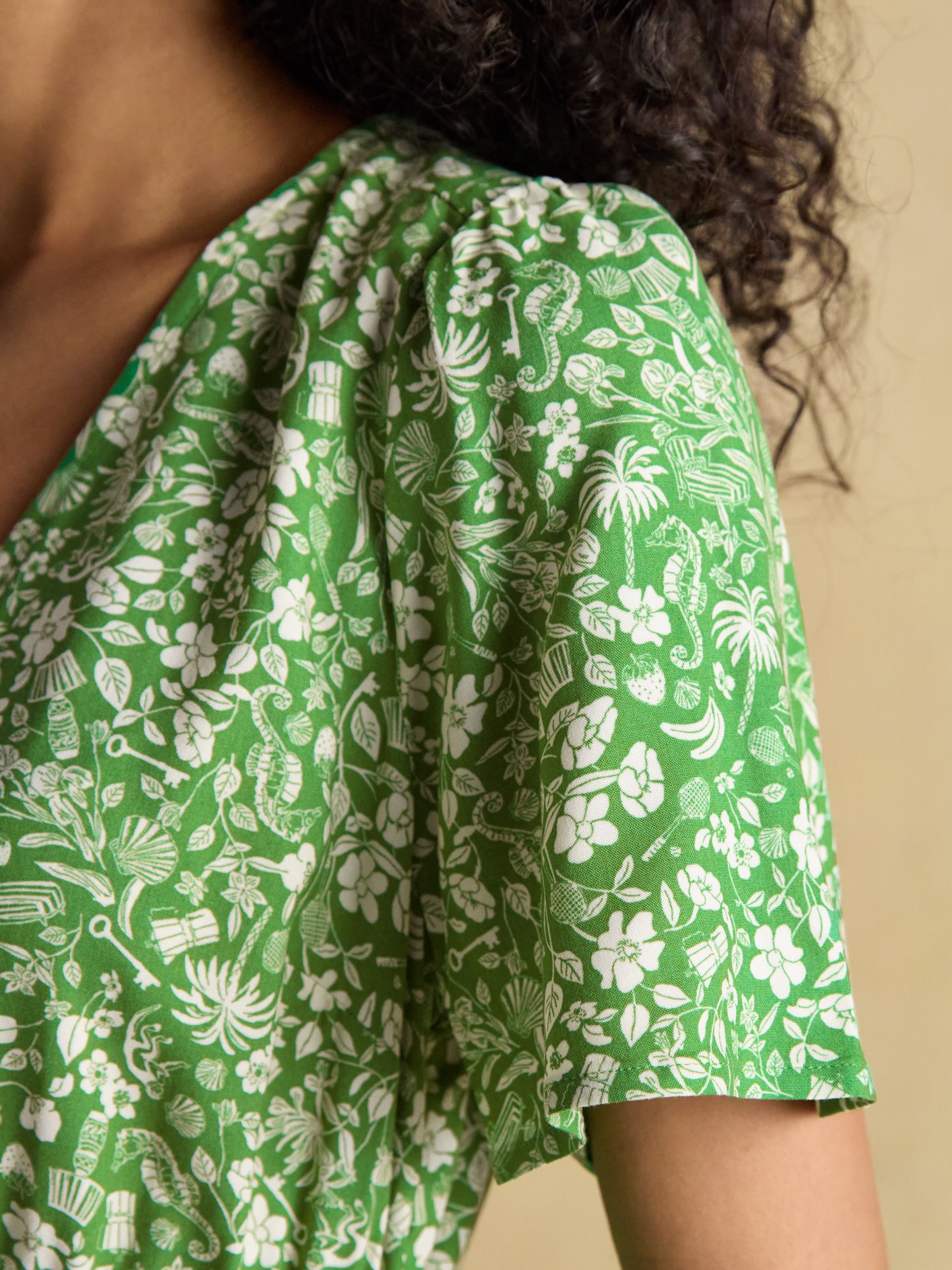 Adele Green Wrap Dress - Image 7 of 8