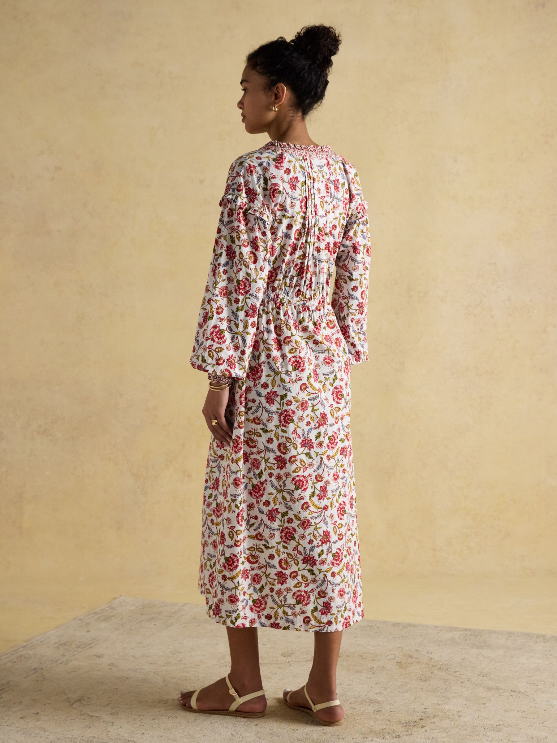Elise Provence Floral Long Sleeve Cotton Midi Dress - Image 2 of 10 Elise Provence Floral Long Sleeve Cotton Midi Dress - Image 2 of 10