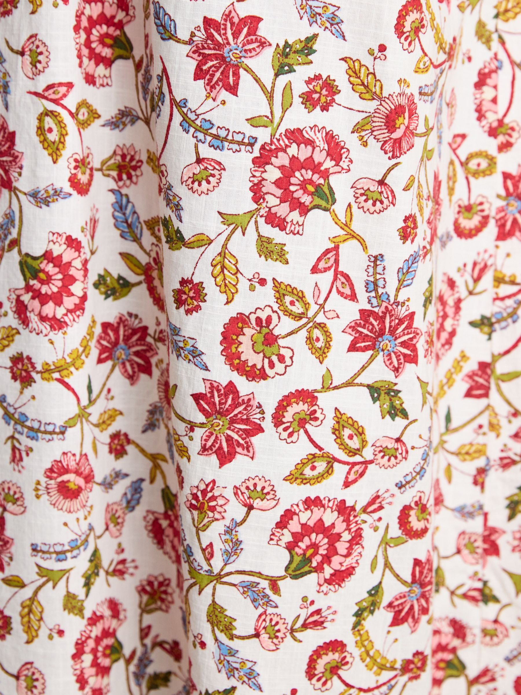 Elise Provence Floral Long Sleeve Cotton Midi Dress - Image 7 of 10