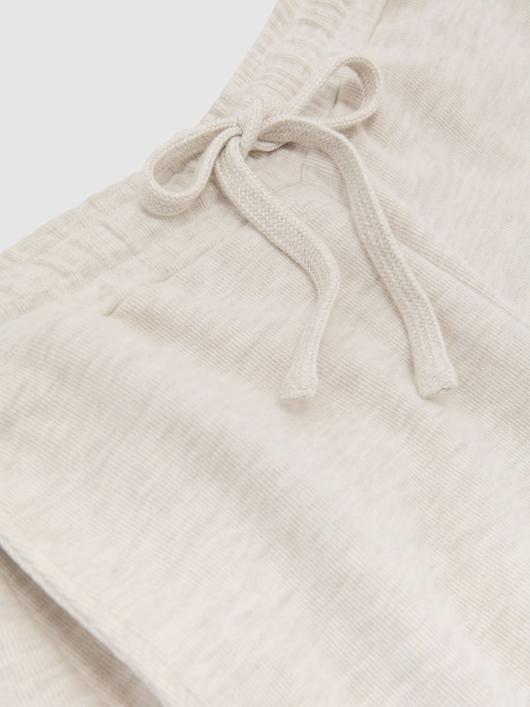 لون محايد - Reiss Hattie Cotton-Blend Wide-Leg Drawstring Joggers - صورة 6 من 6