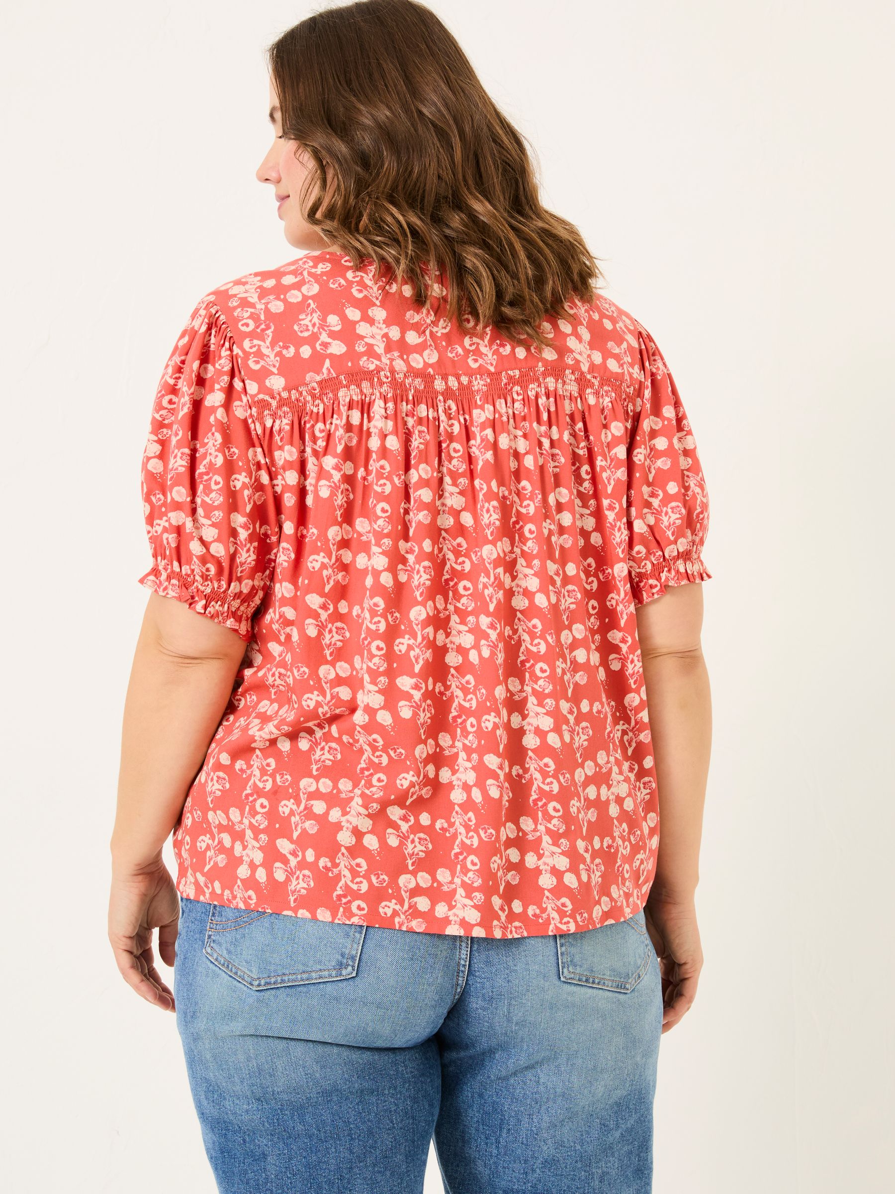 Jade Burnt Orange Painted Bloom Blouse - Image 7 of 9
