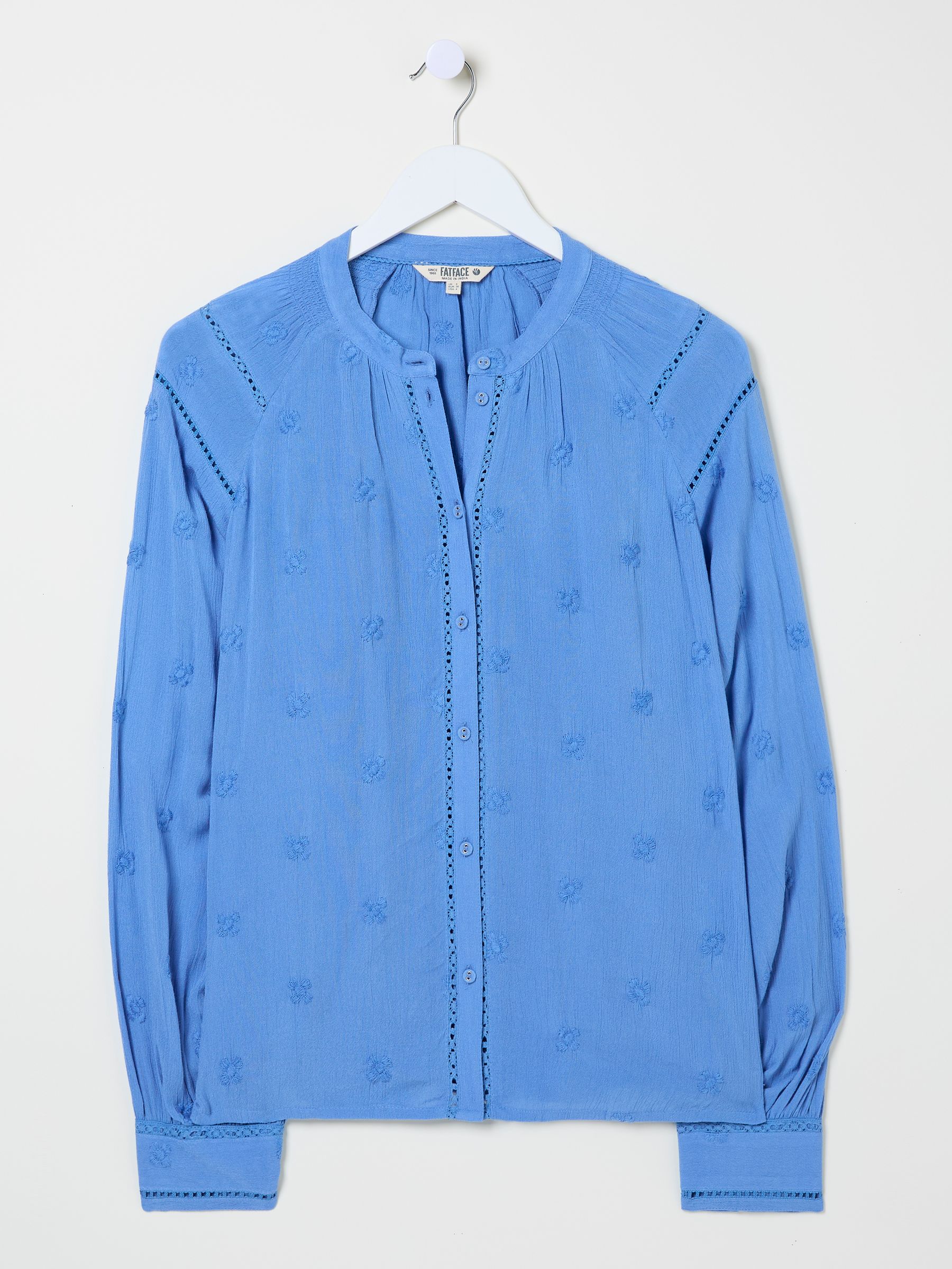 Orla Bright Blue Embroidered Blouse - Image 5 of 5