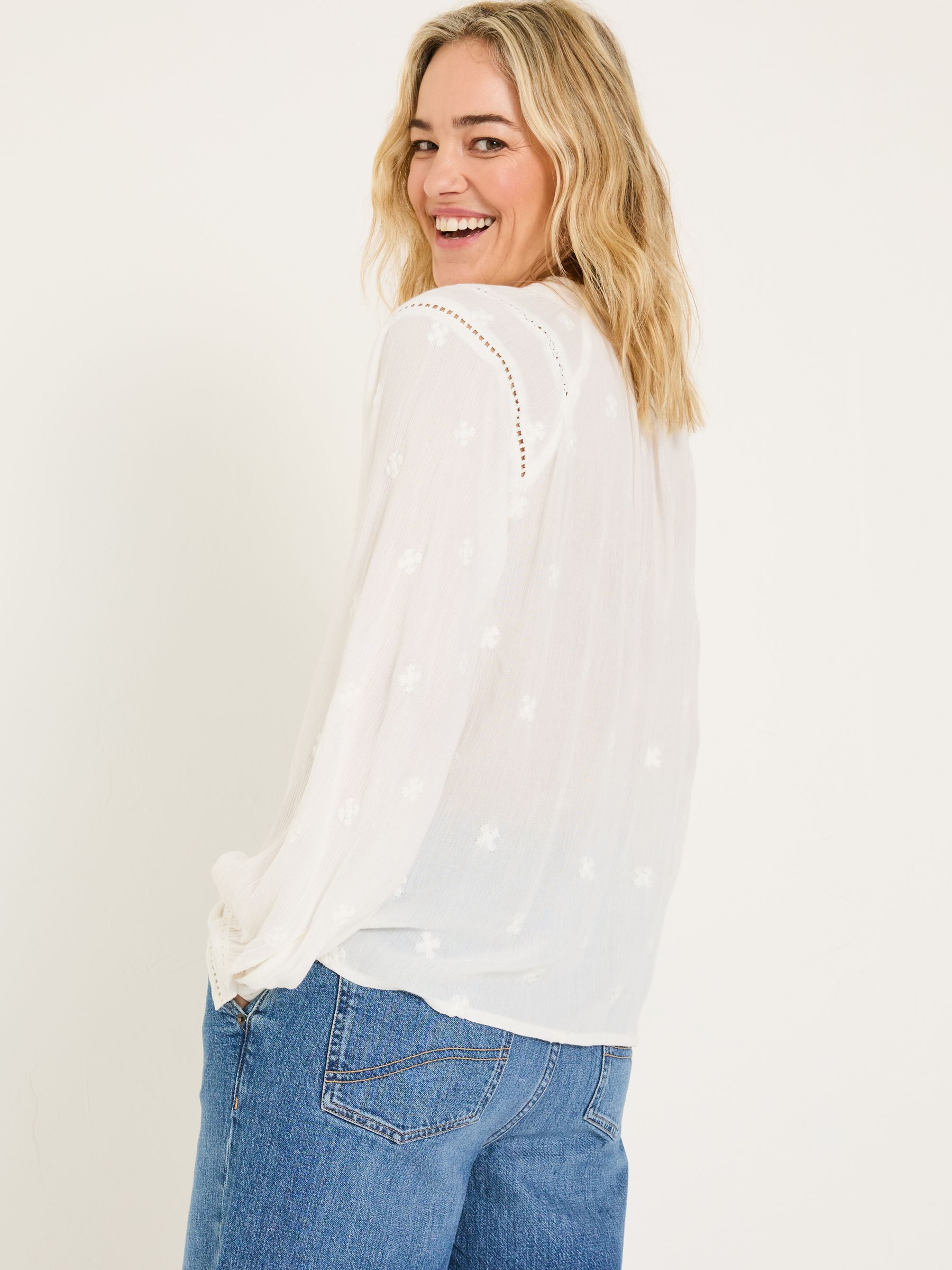 Orla Ivory Embroidered Blouse - Image 2 of 6