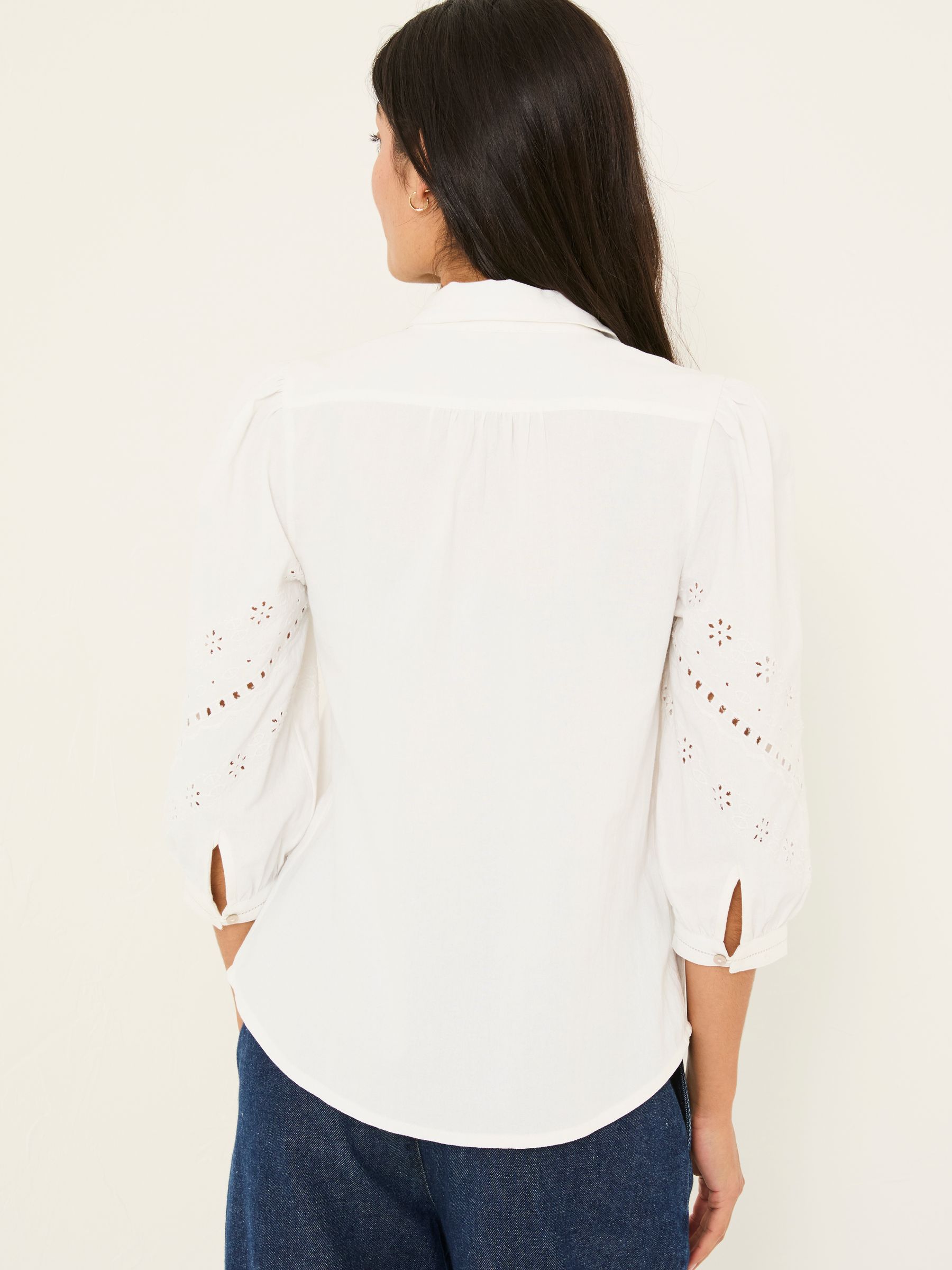 Roxi Ivory 100% Cotton Embroidered Shirt - Image 2 of 11