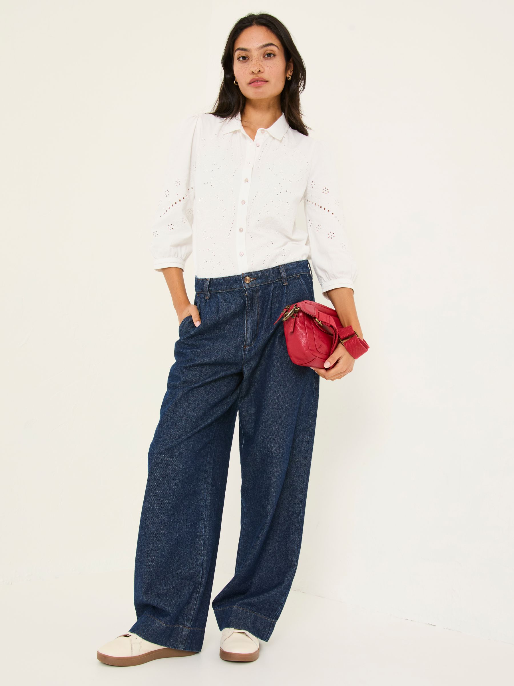 Roxi Ivory 100% Cotton Embroidered Shirt - Image 3 of 11