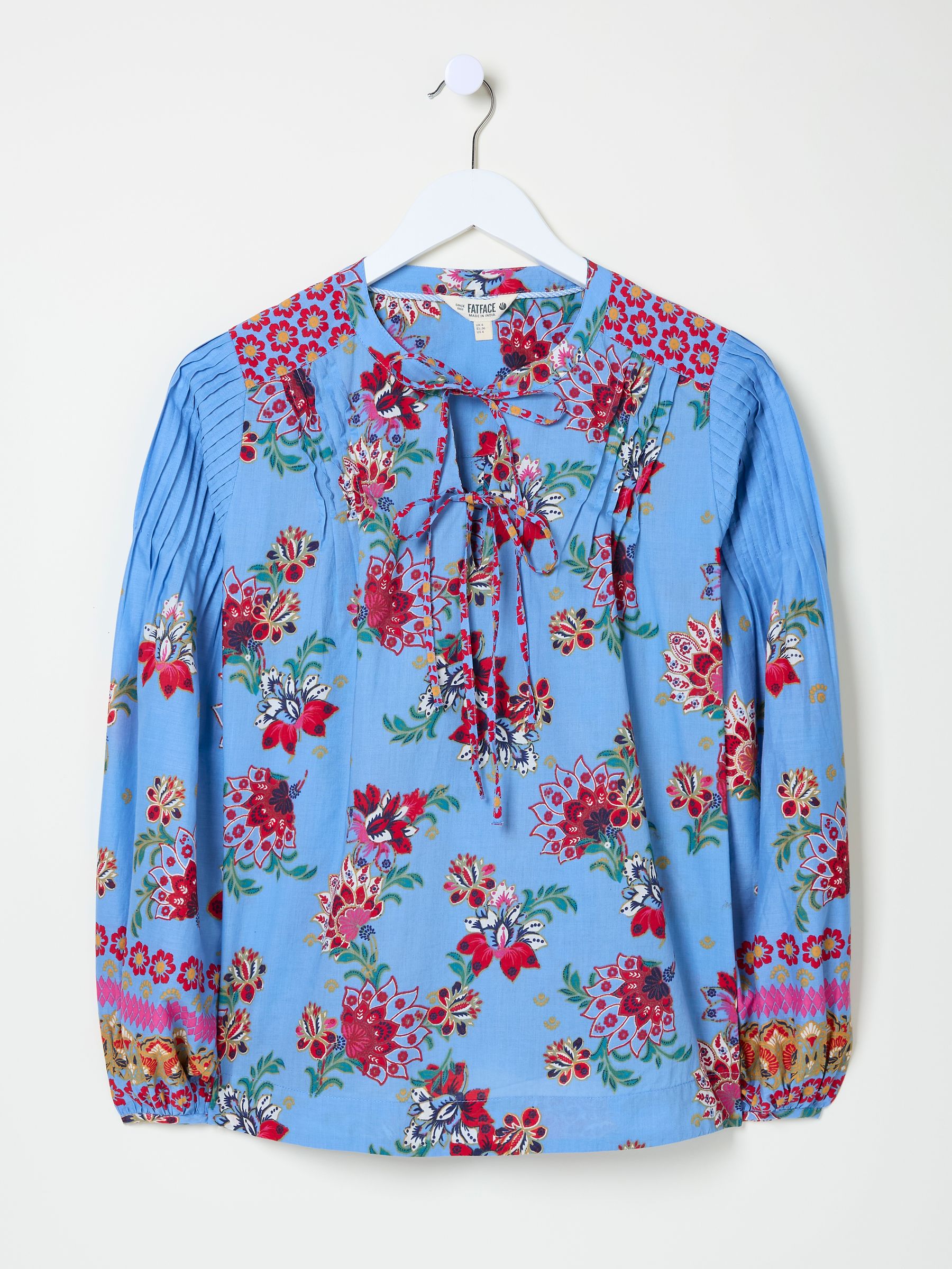 Bright Blue 100% Cotton Sandy Blouse - Image 8 of 8
