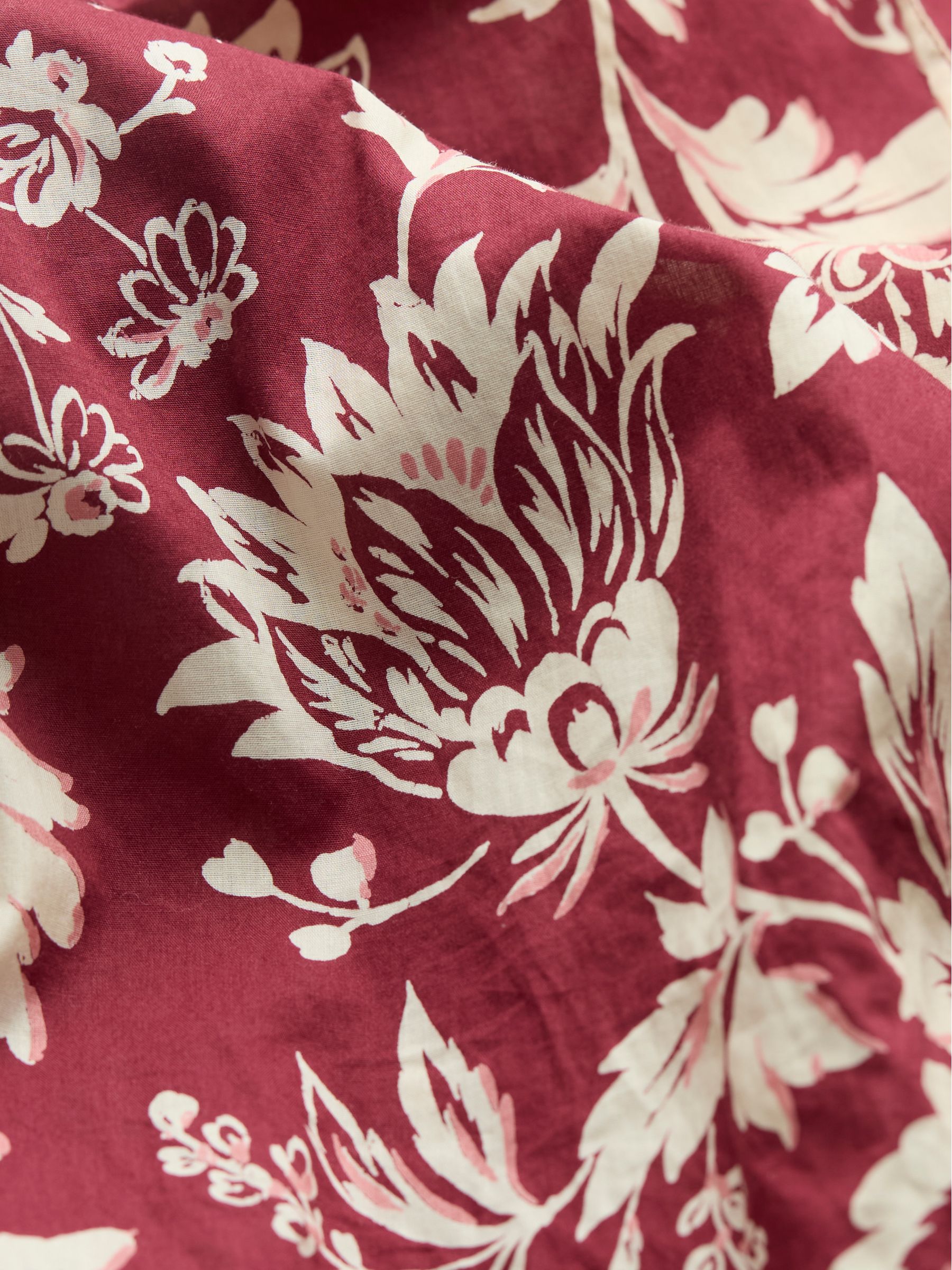Burgundy Red 100% Cotton Sandy Blouse - Image 11 of 11