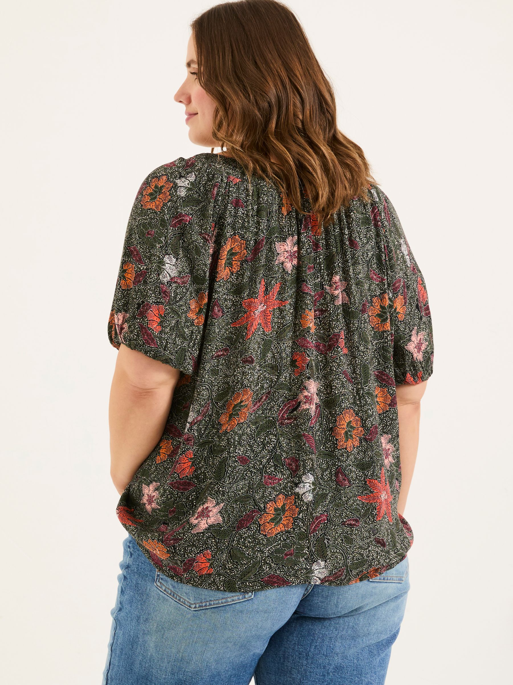 Tayana Black Detail Floral Blouse - Image 7 of 9