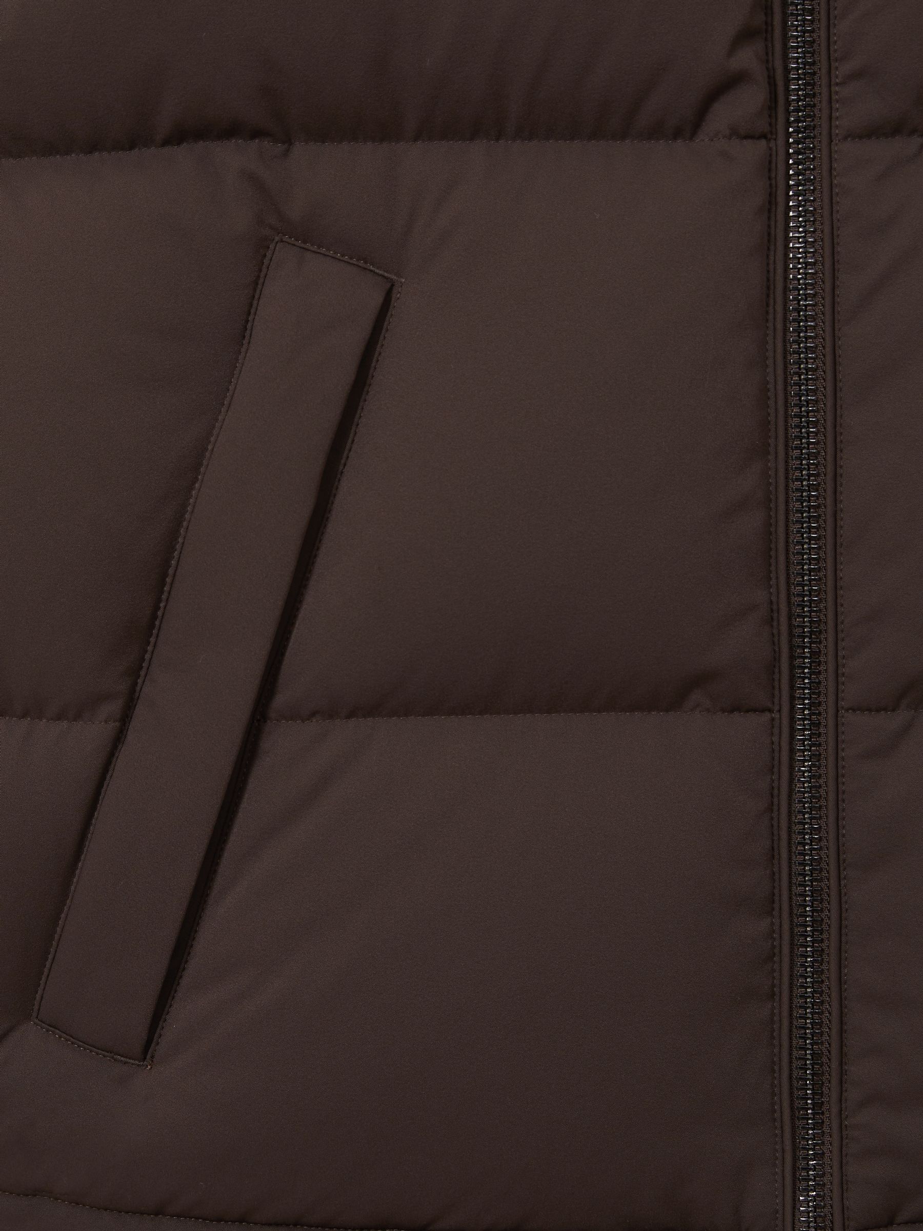 Quilted-Shell Zip-Through Gilet in Brown - Image 6 of 6