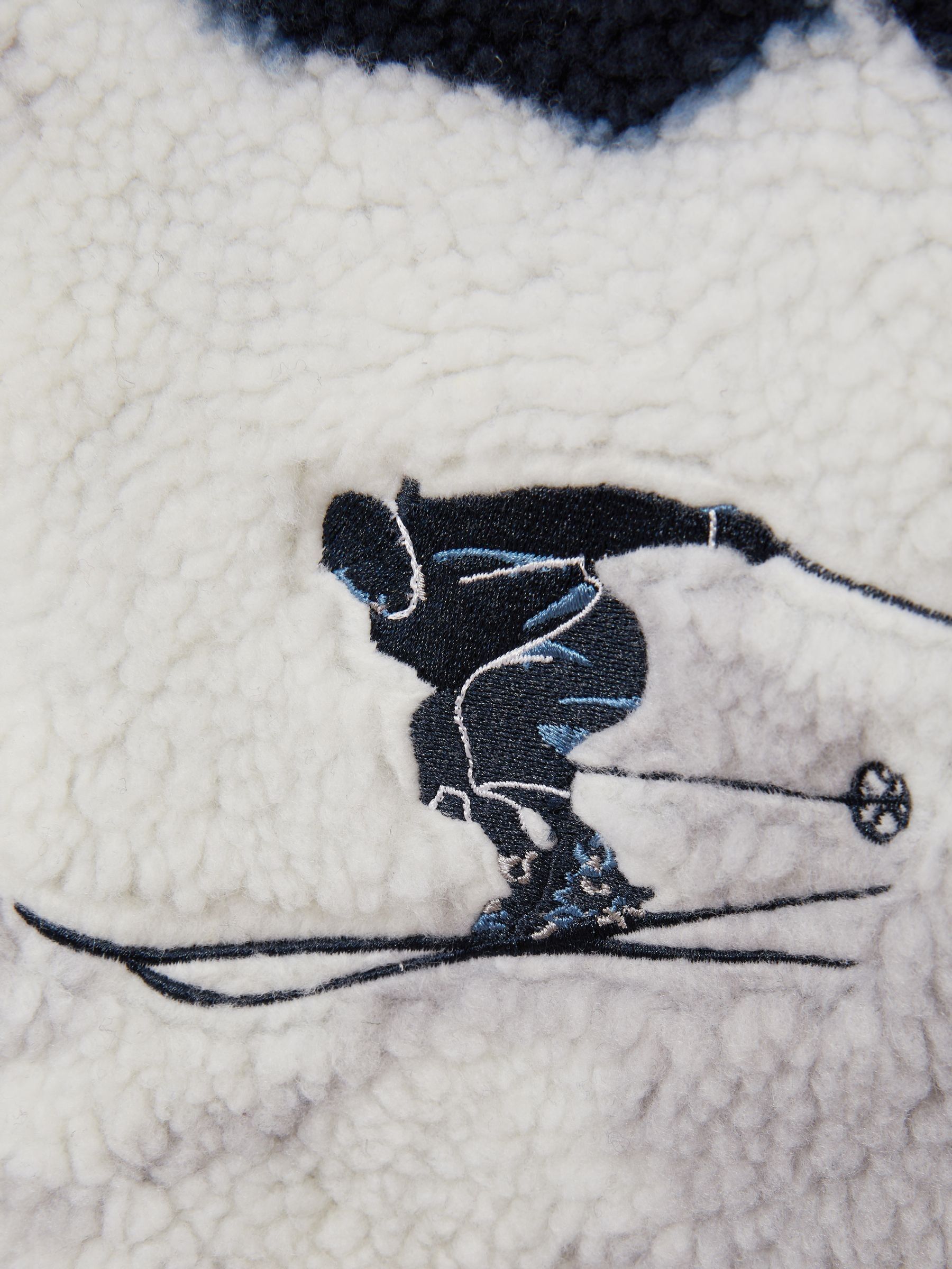 13-14 yrs Ski Landscape Fleece Jacket in Blue - Image 4 of 4