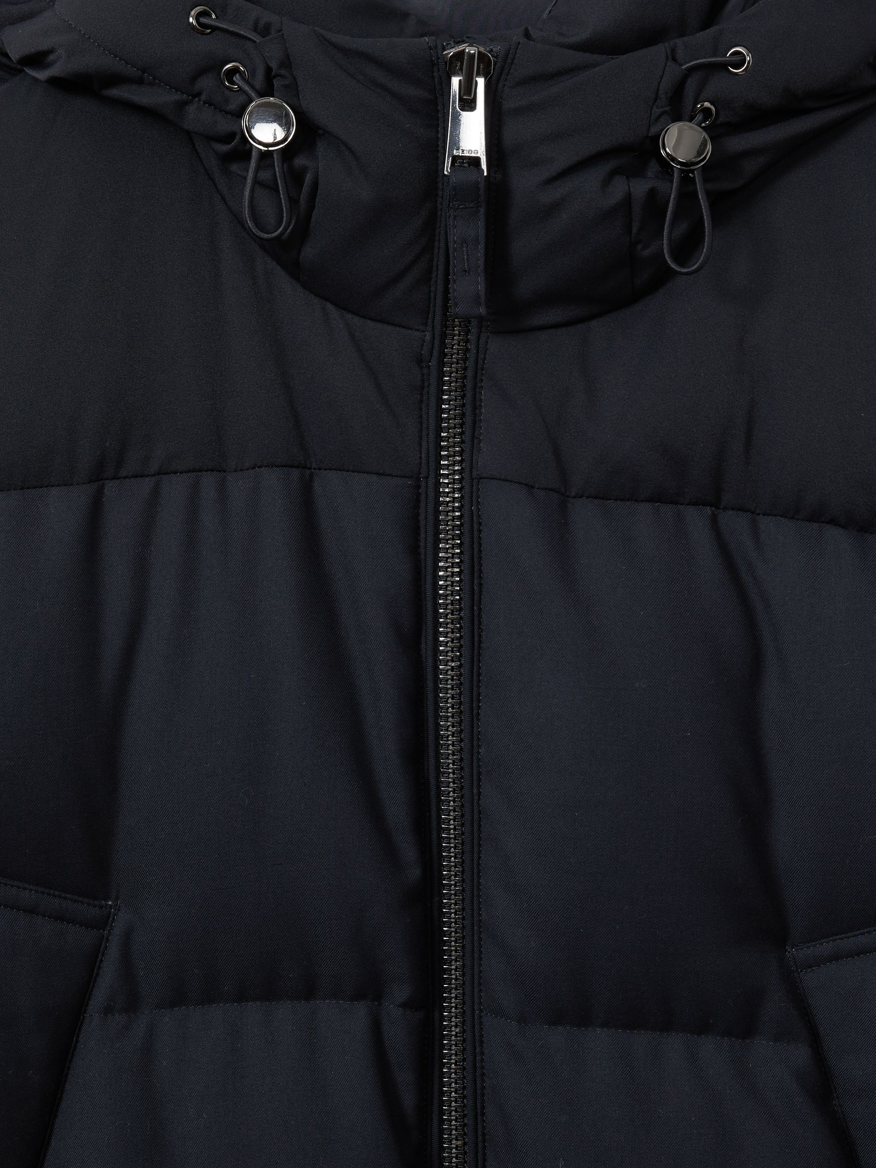 Quilted Longline Puffer Coat in Navy - Image 7 of 7