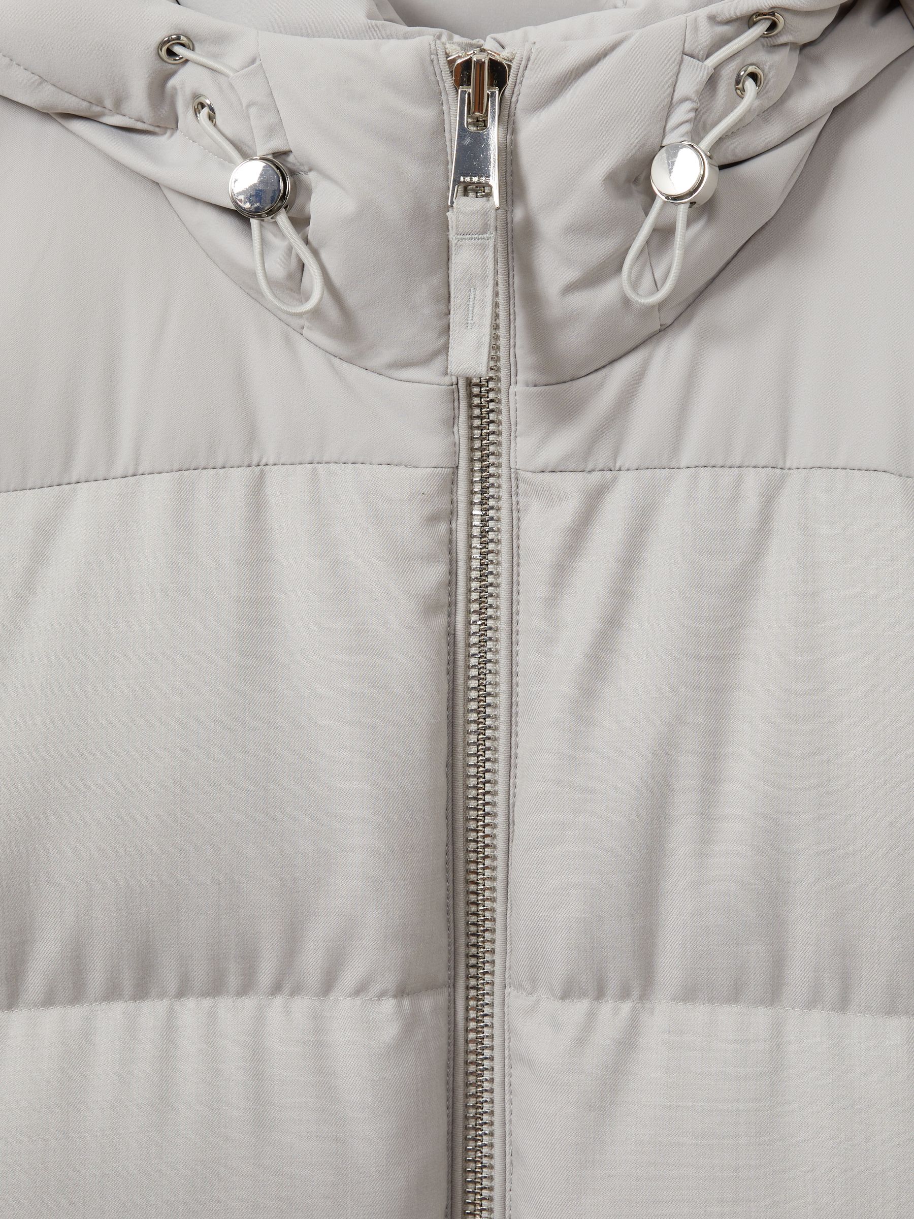 Patch-Pocket Quilted Puffer Jacket in Grey - Image 7 of 7