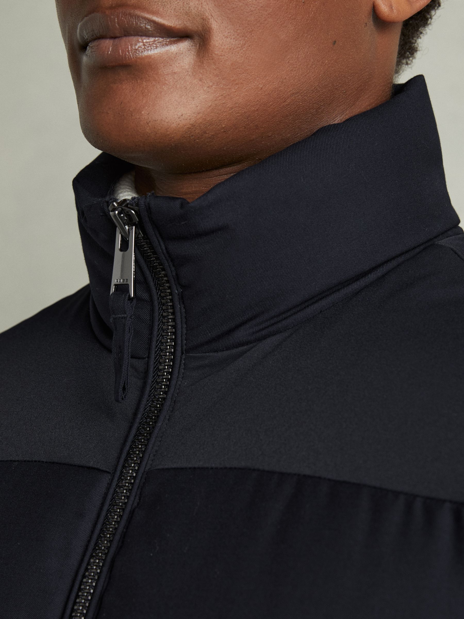 Patch Pocket Quilted Gilet in Navy - Image 4 of 6