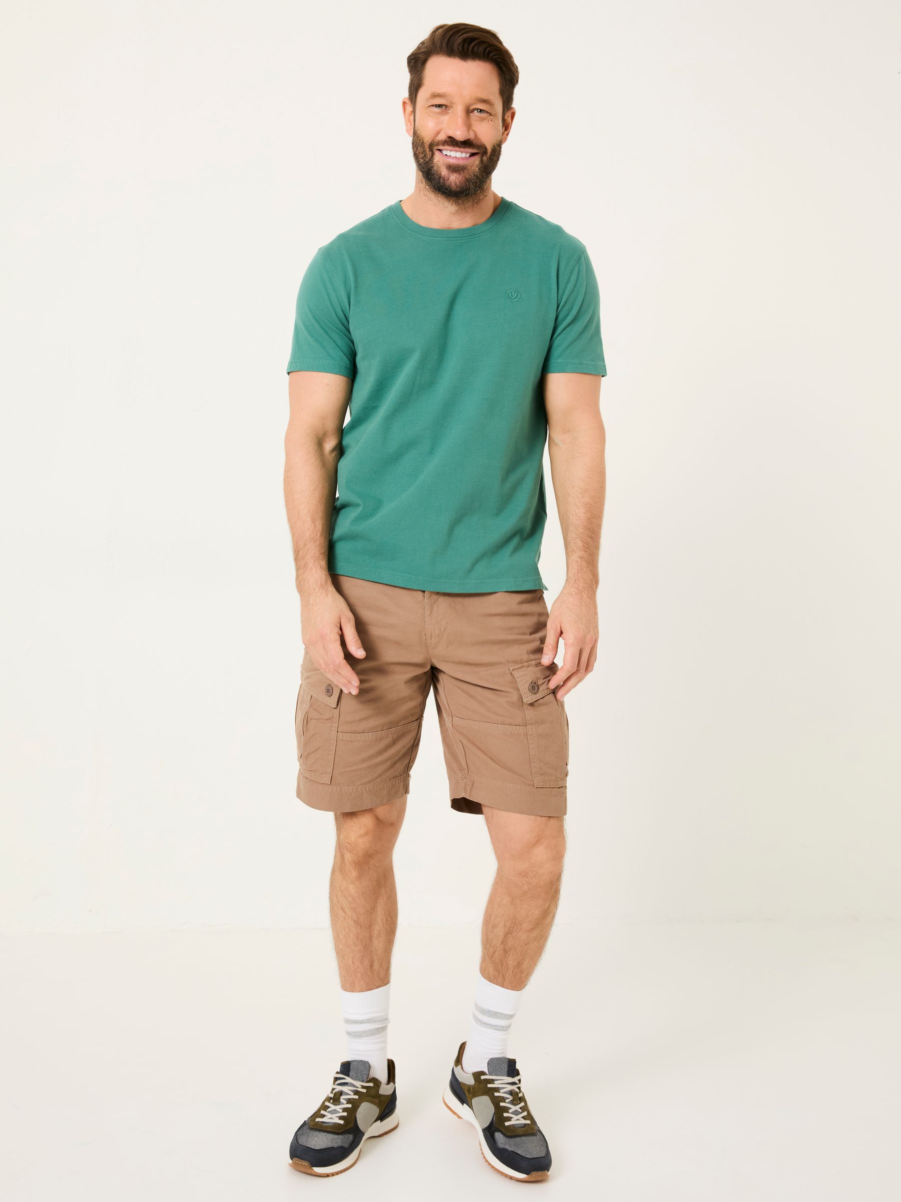 Breakyard Mid Brown Cargo Shorts - Image 4 of 8