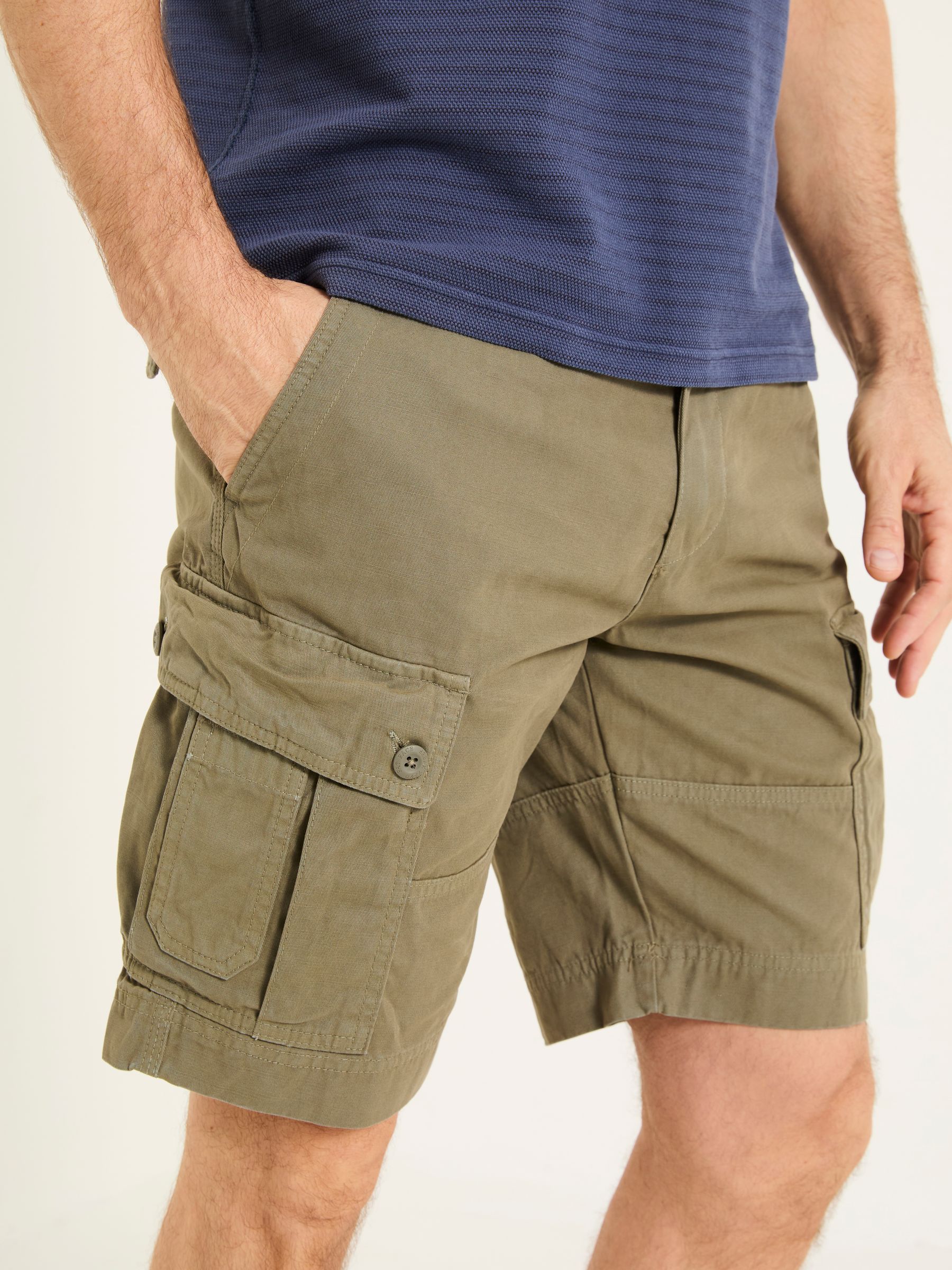 Breakyard Khaki Green Cargo Shorts - Image 5 of 8