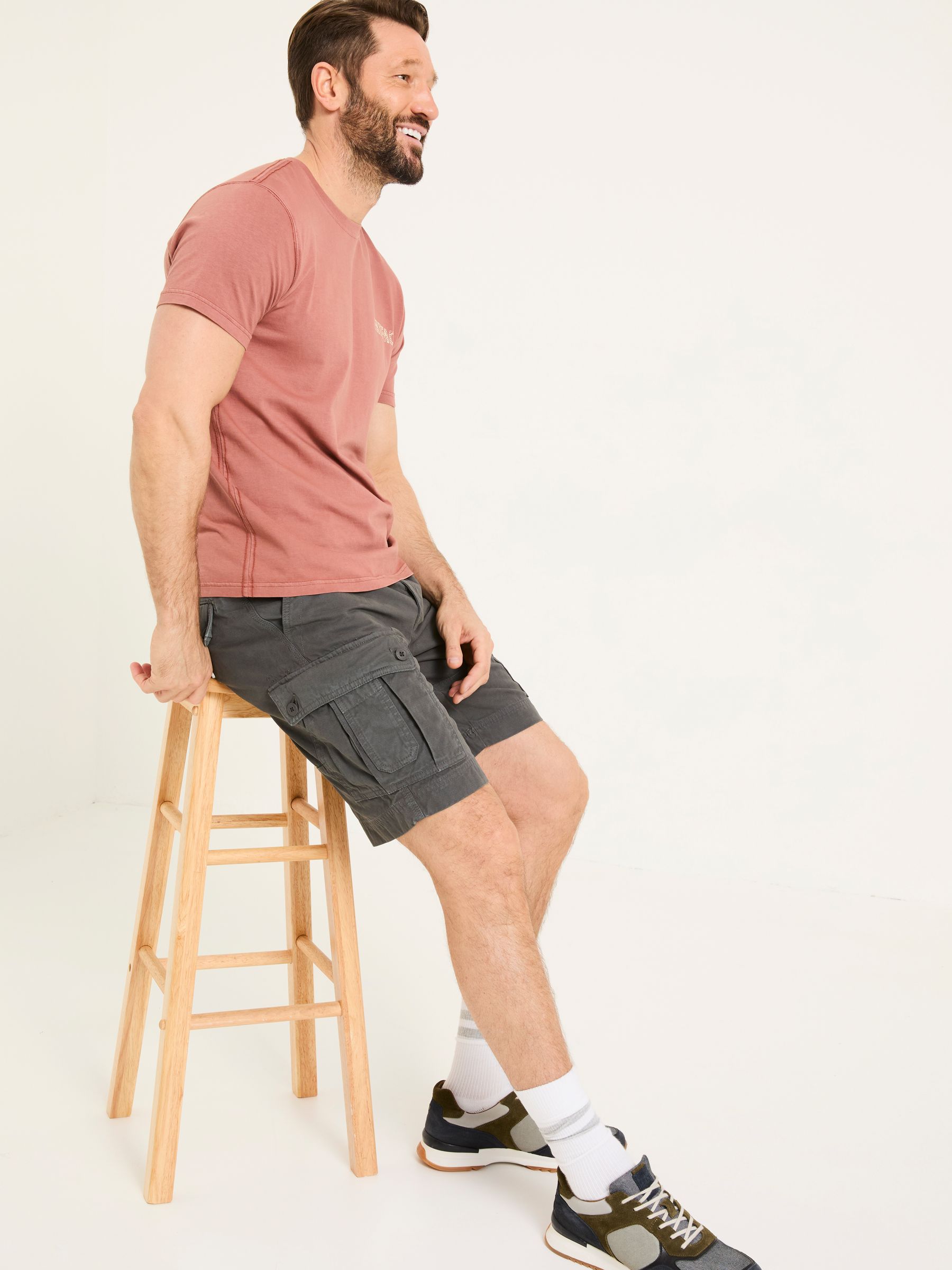 Breakyard Dark Grey Cargo Shorts - Image 4 of 10
