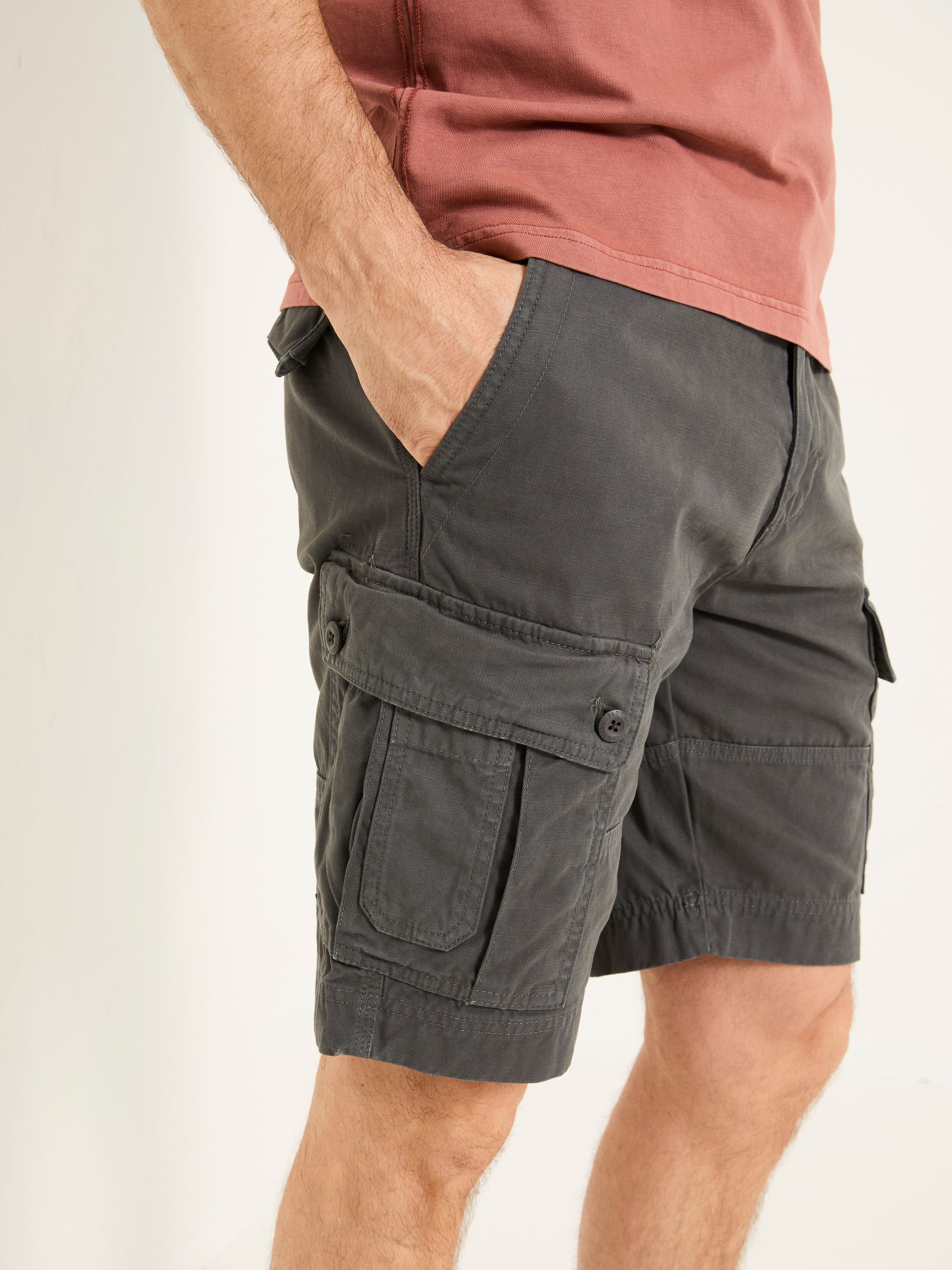Breakyard Dark Grey Cargo Shorts - Image 5 of 10