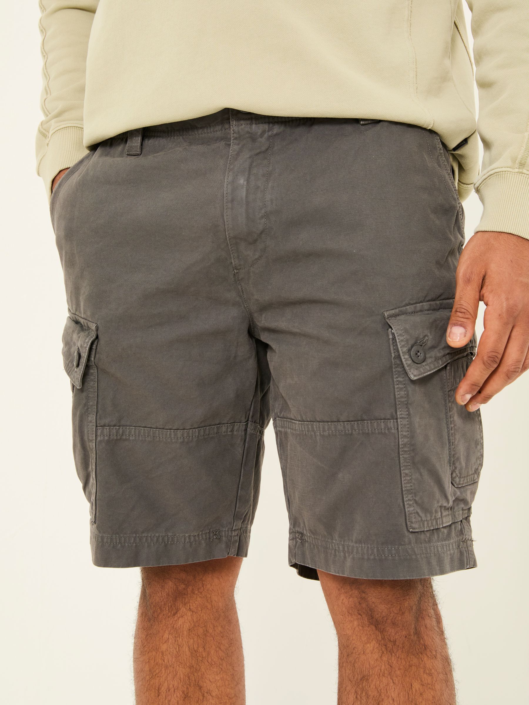 Breakyard Dark Grey Cargo Shorts - Image 7 of 10