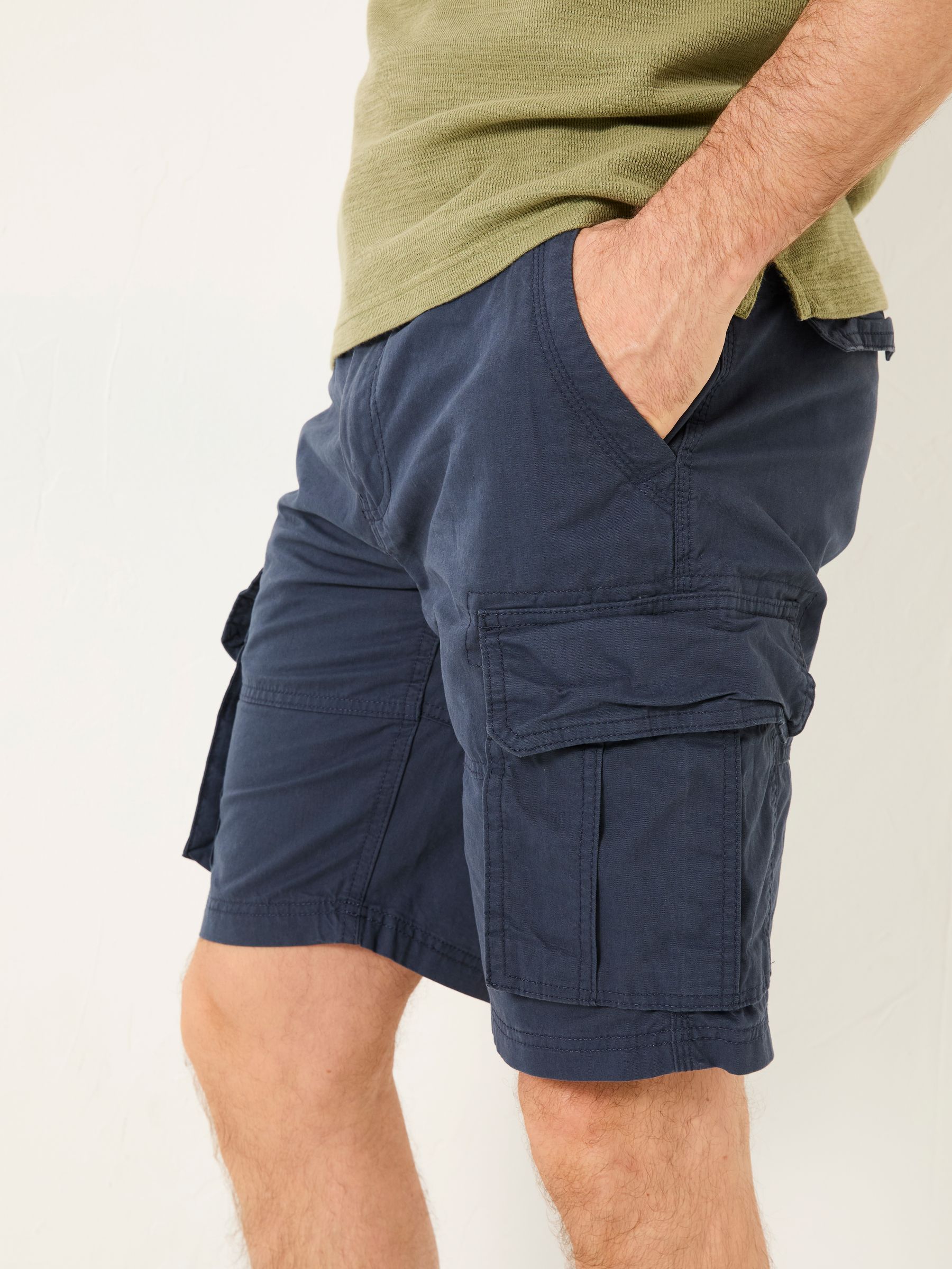 Bude Navy Cargo Shorts | FatFace USA