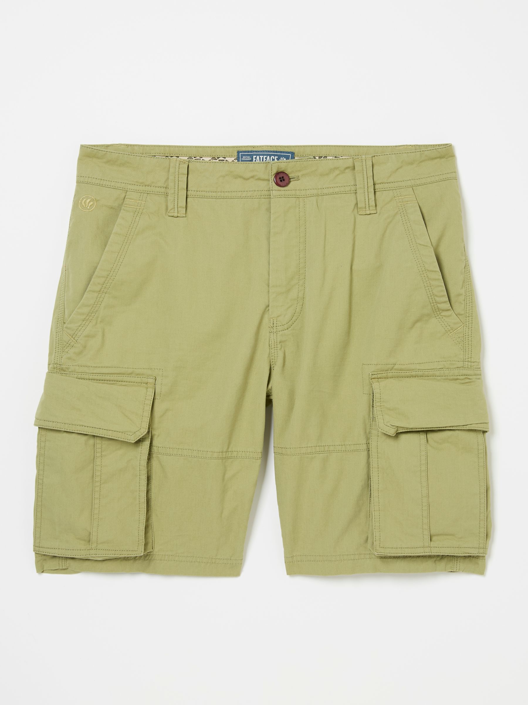 Bude Olive Green Cargo Shorts - Image 6 of 6