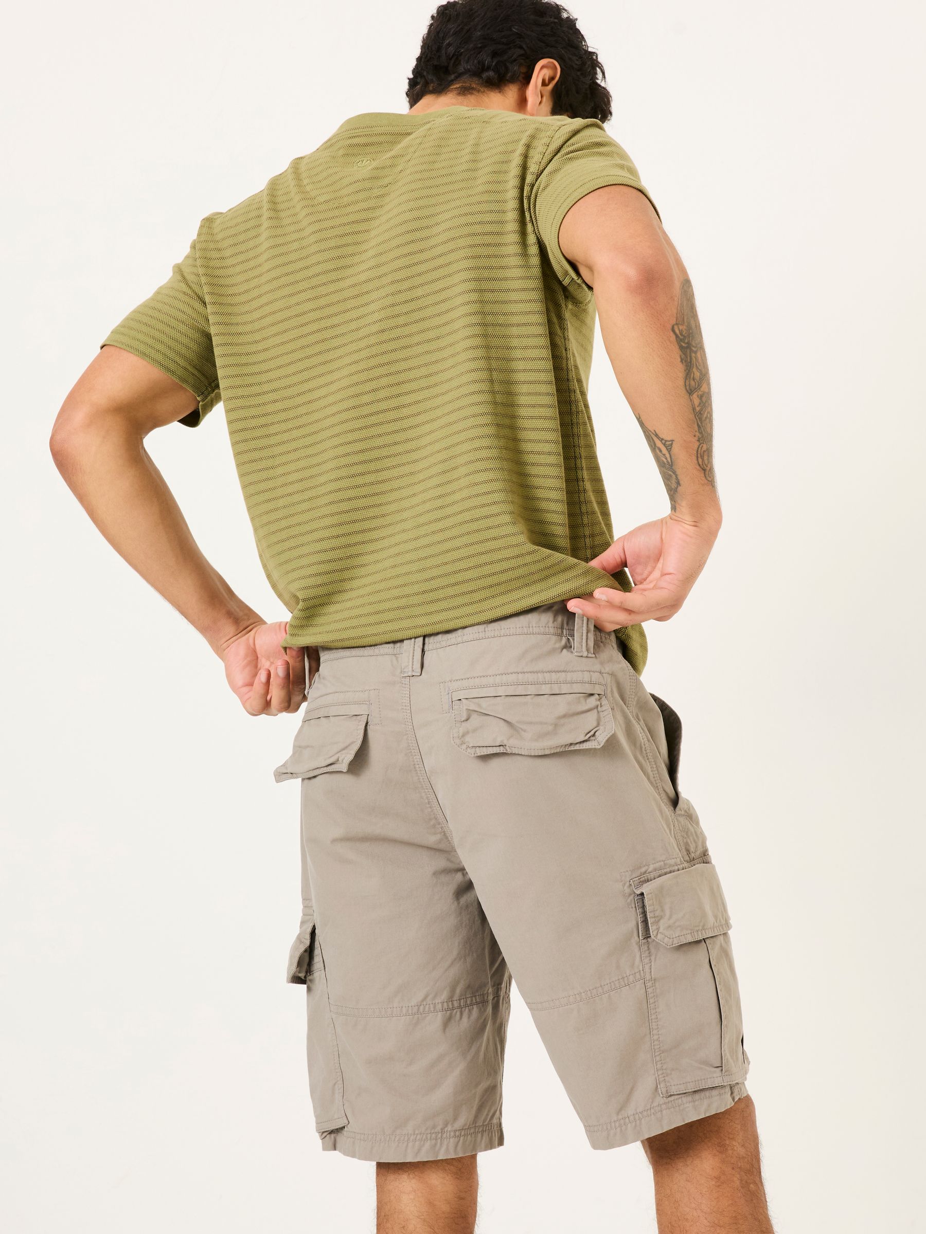 Bude Light Grey Cargo Shorts - Image 2 of 5