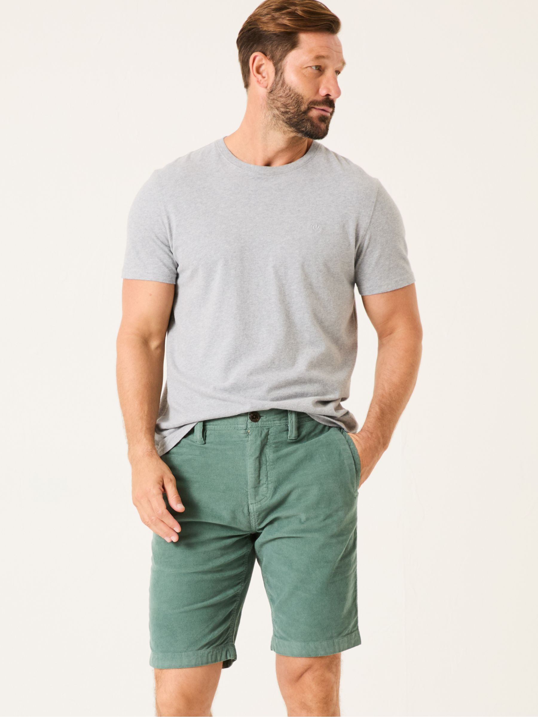 Dusky Green Stow Cord Shorts - Image 1 of 7